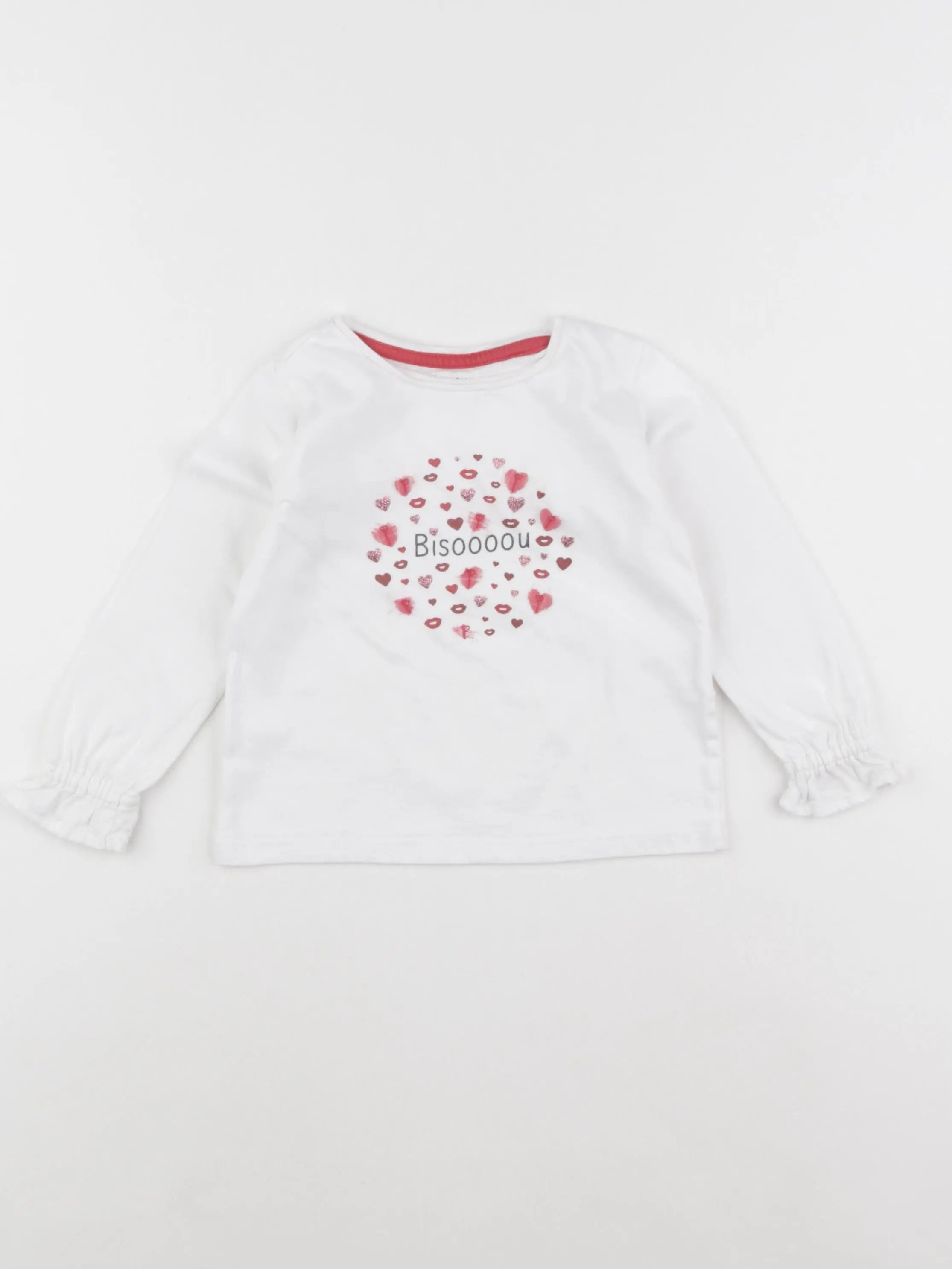 Vertbaudet - tee-shirt blanc - 2 ans