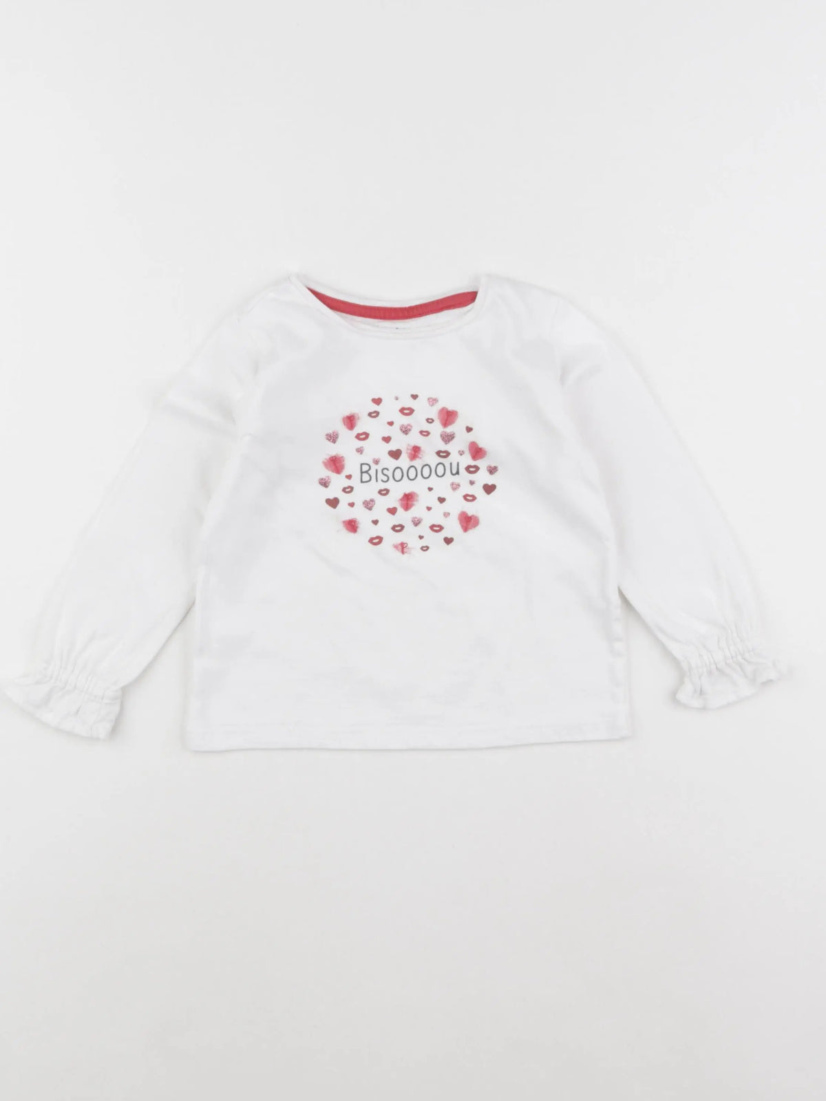 Vertbaudet - tee-shirt blanc - 2 ans