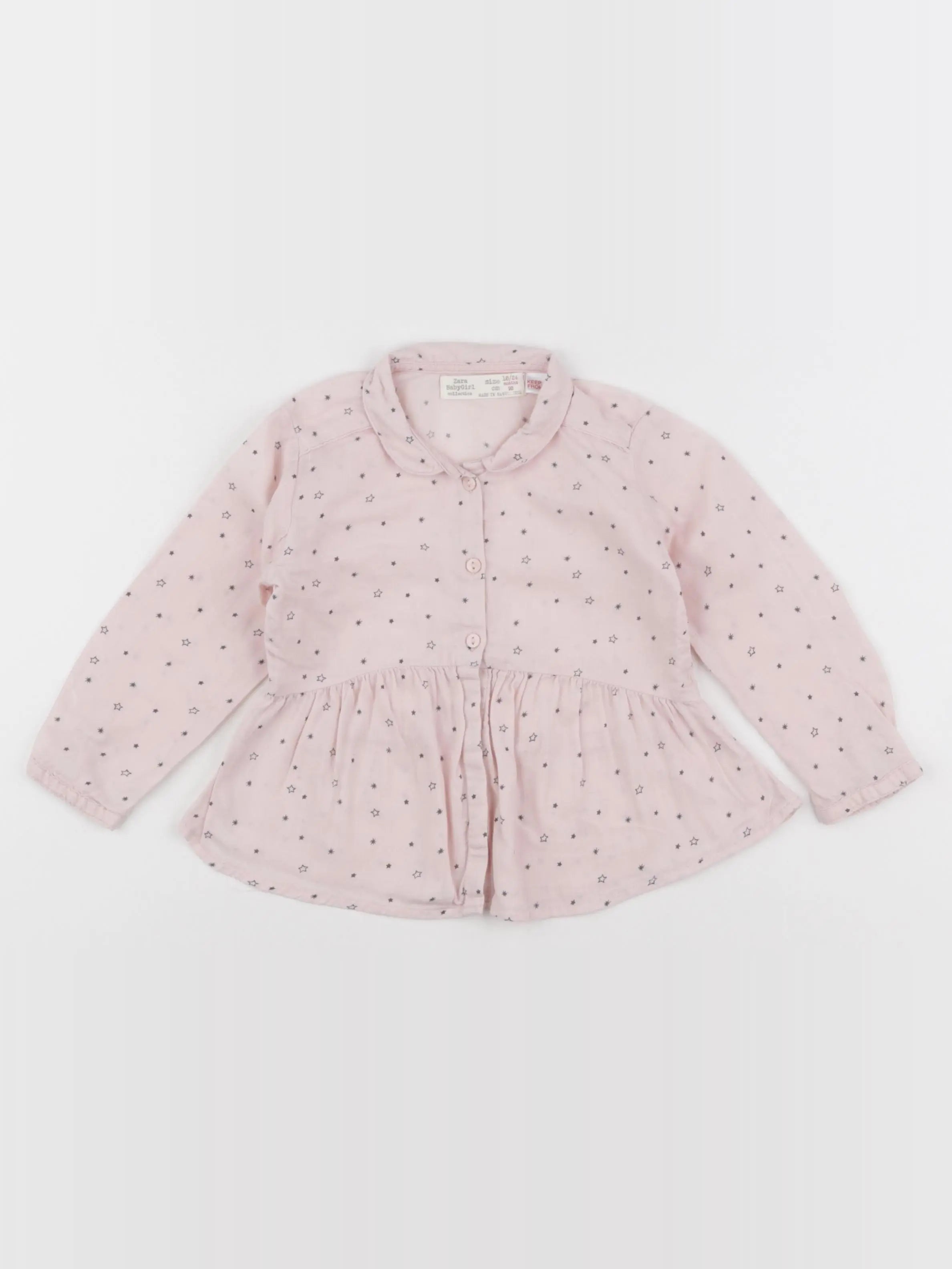 Zara - blouse rose - 18/24 mois