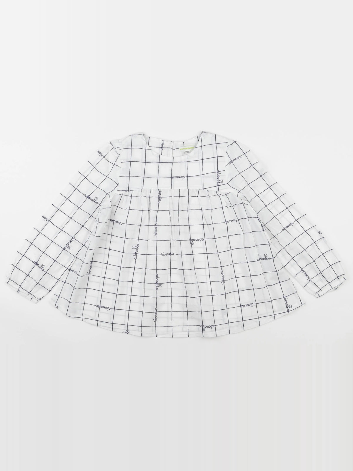 Vertbaudet - blouse blanc, bleu - 8 ans