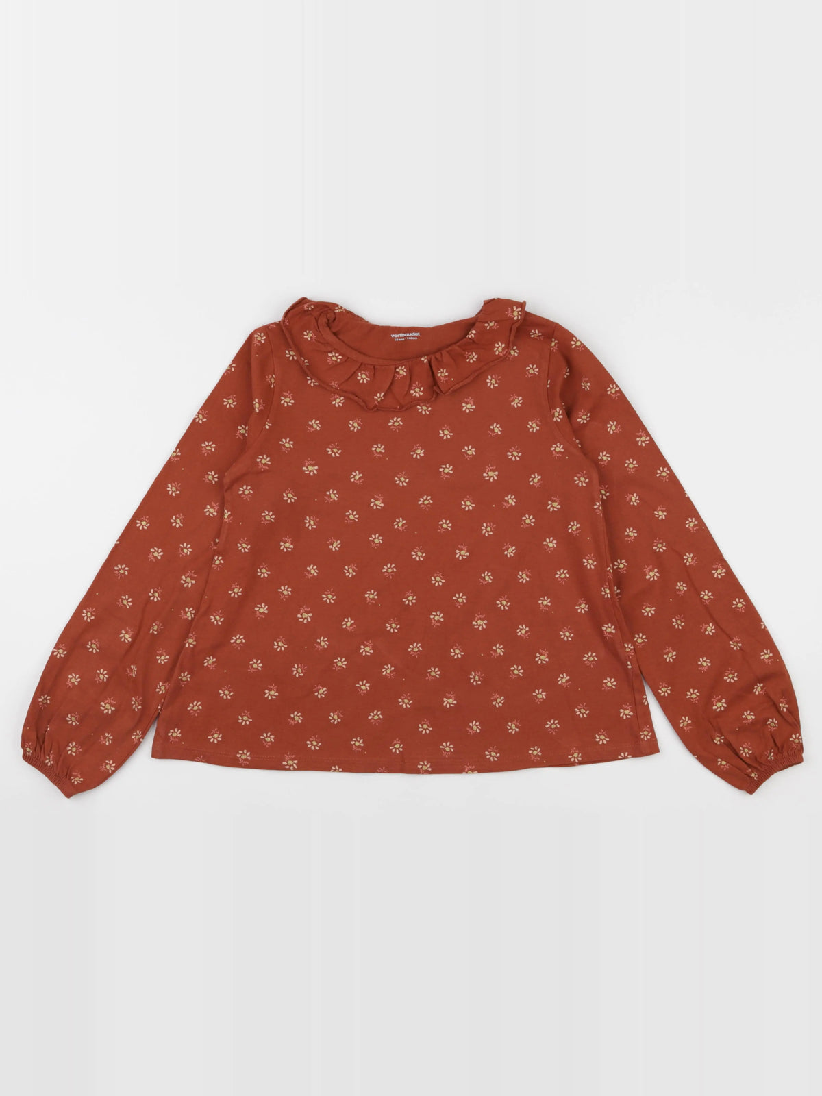 Vertbaudet - tee-shirt marron, or - 10 ans