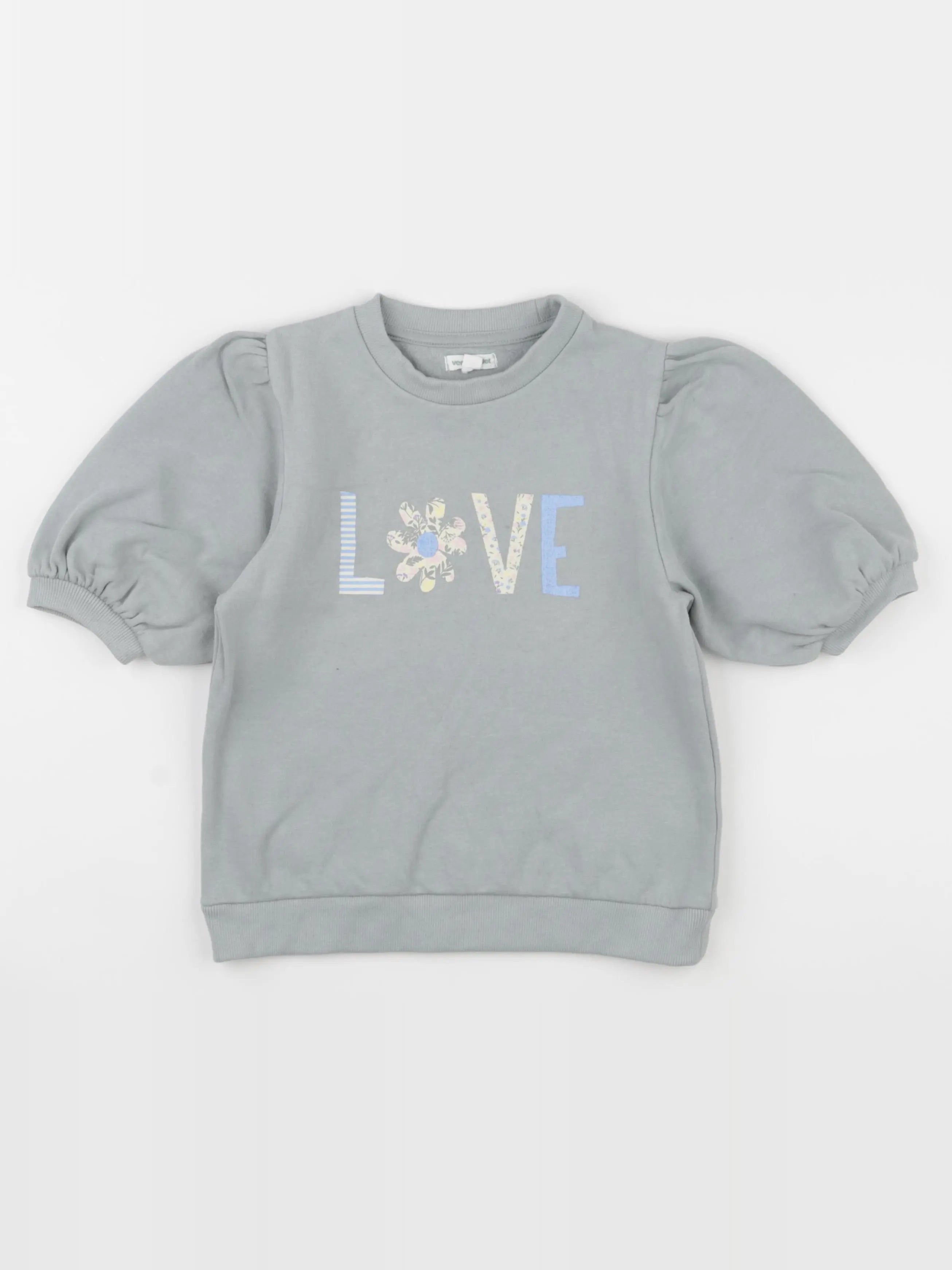 Vertbaudet - sweat vert - 8 ans