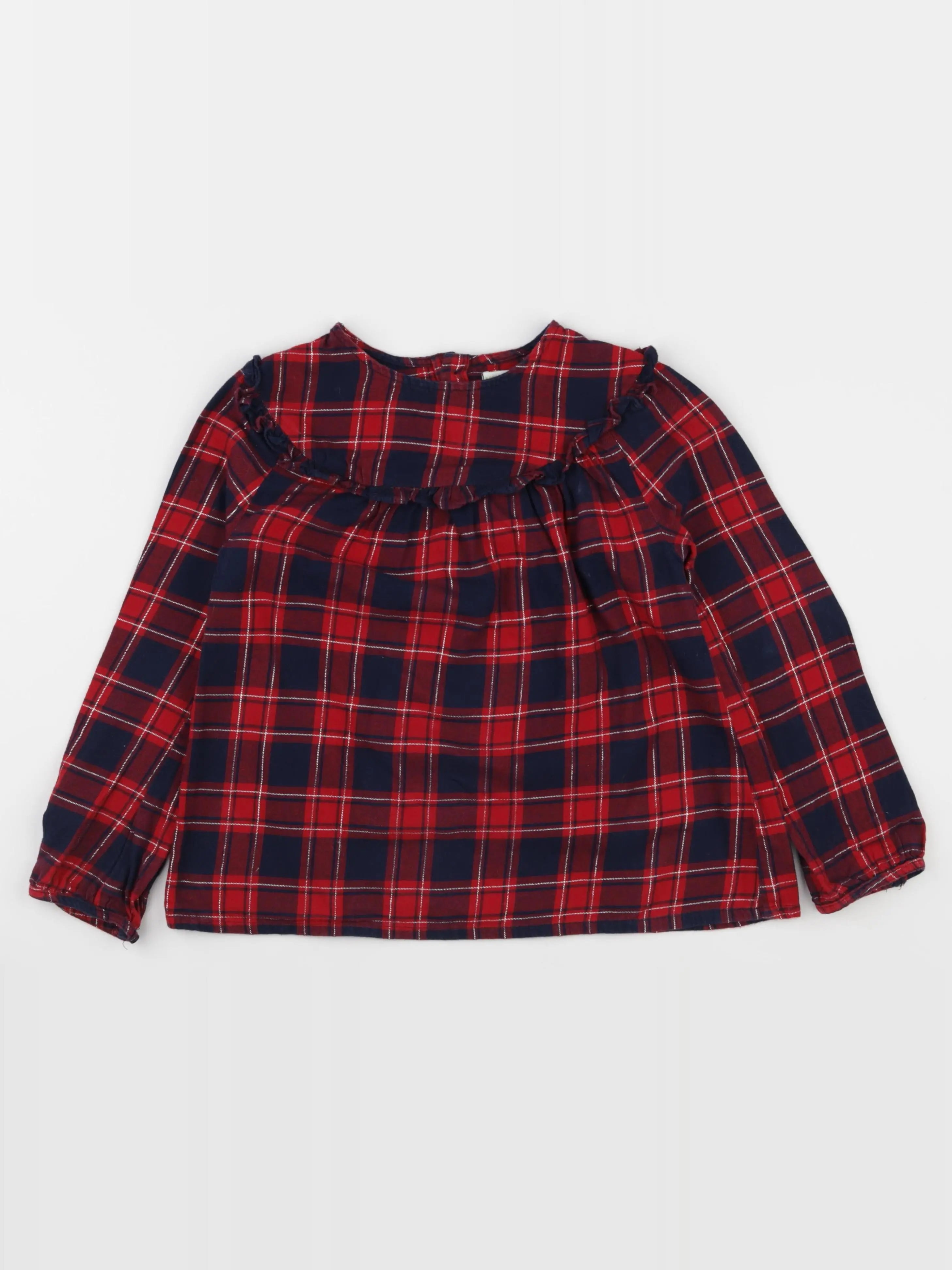 Vertbaudet - blouse rouge - 8 ans