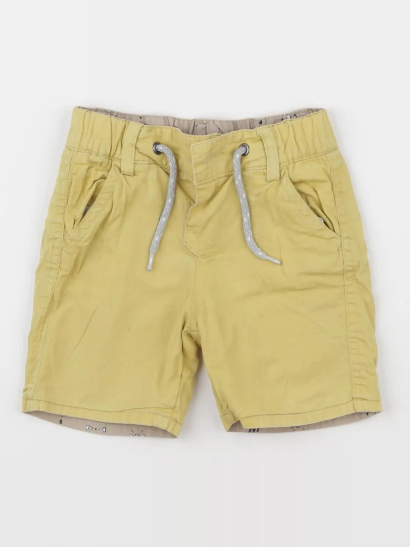 IKKS - short réversible beige, jaune - 18 mois