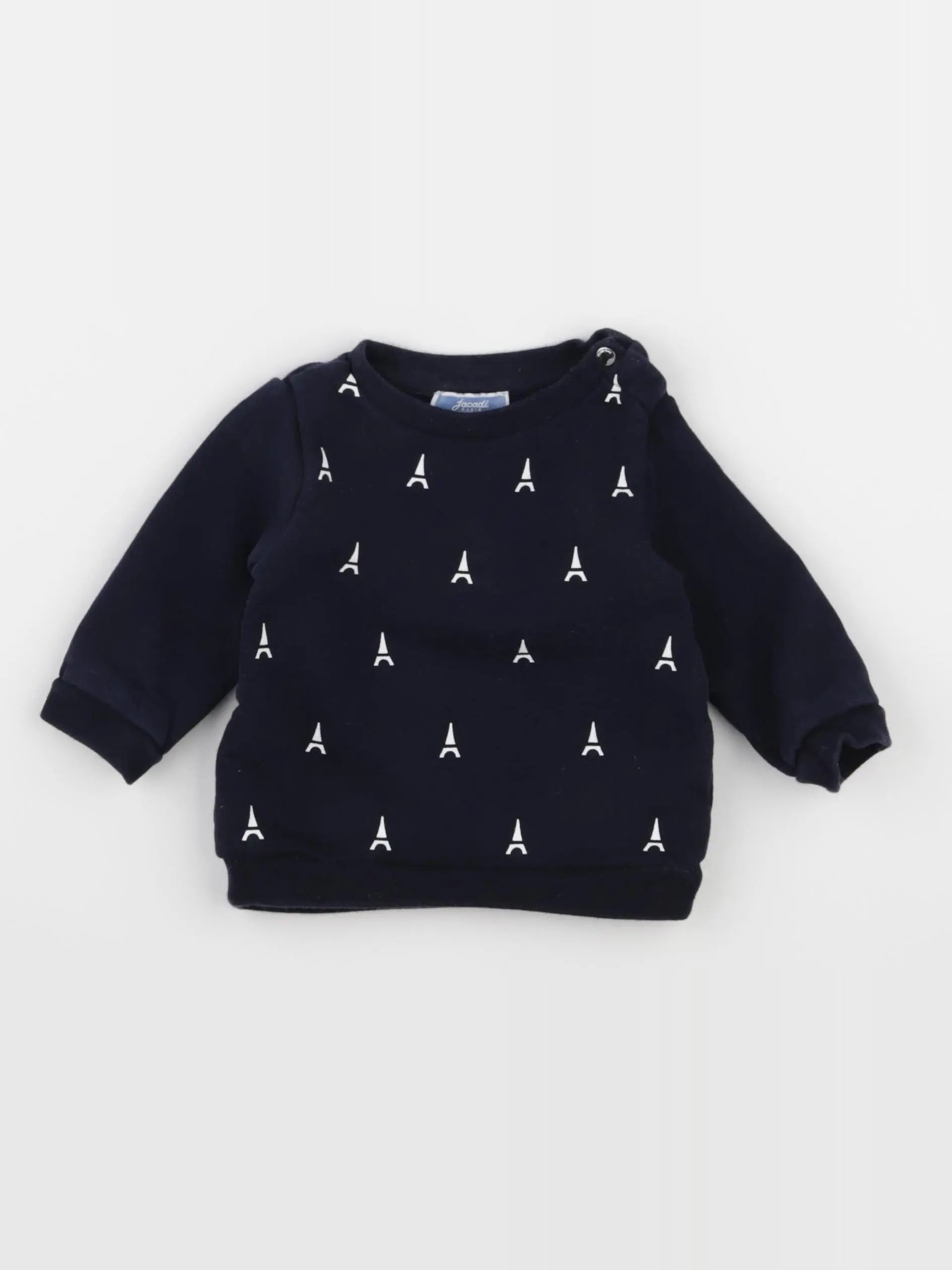 Jacadi - sweat bleu - 6 mois