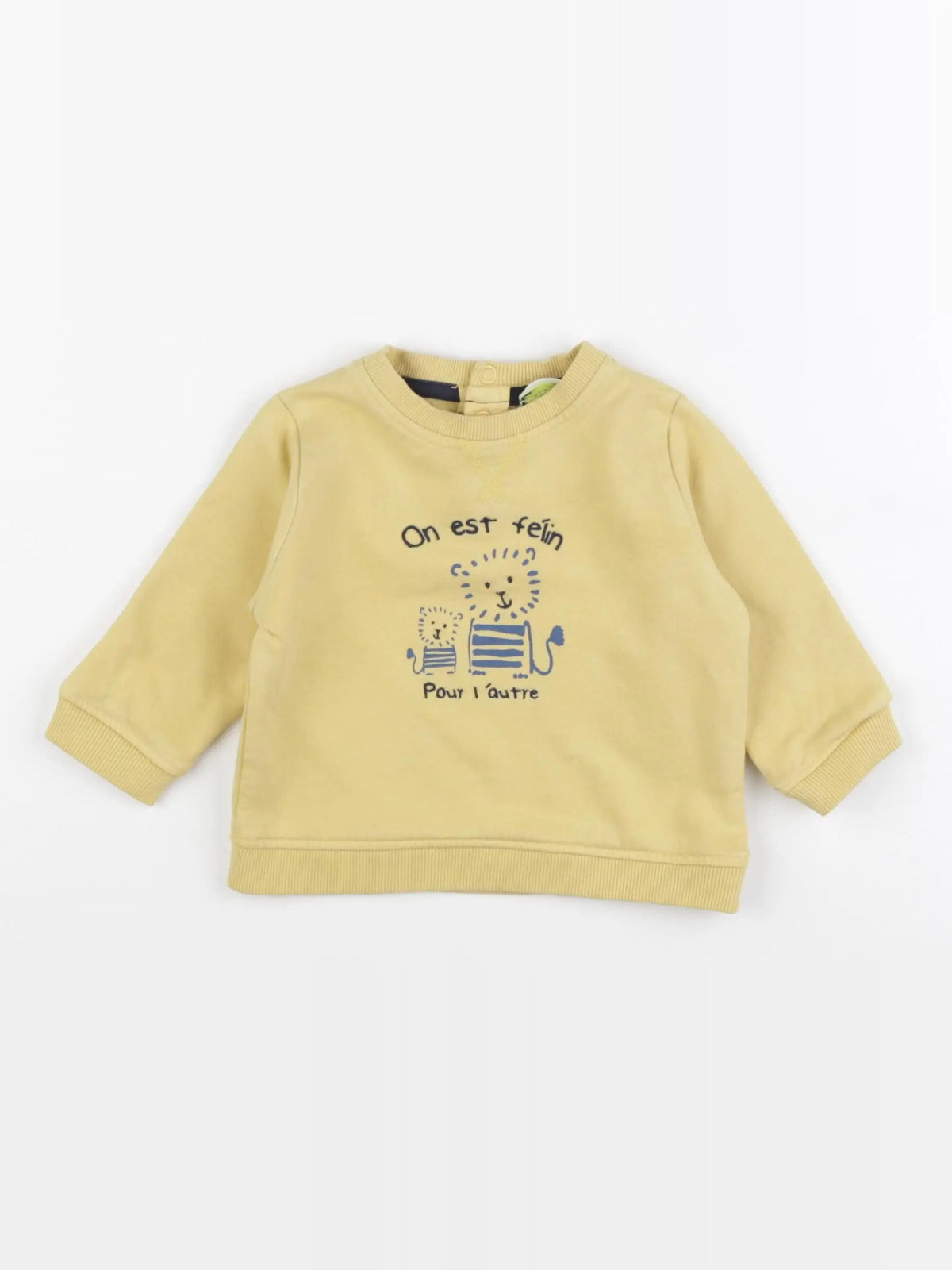 Tape à l'oeil - sweat jaune - 6 mois