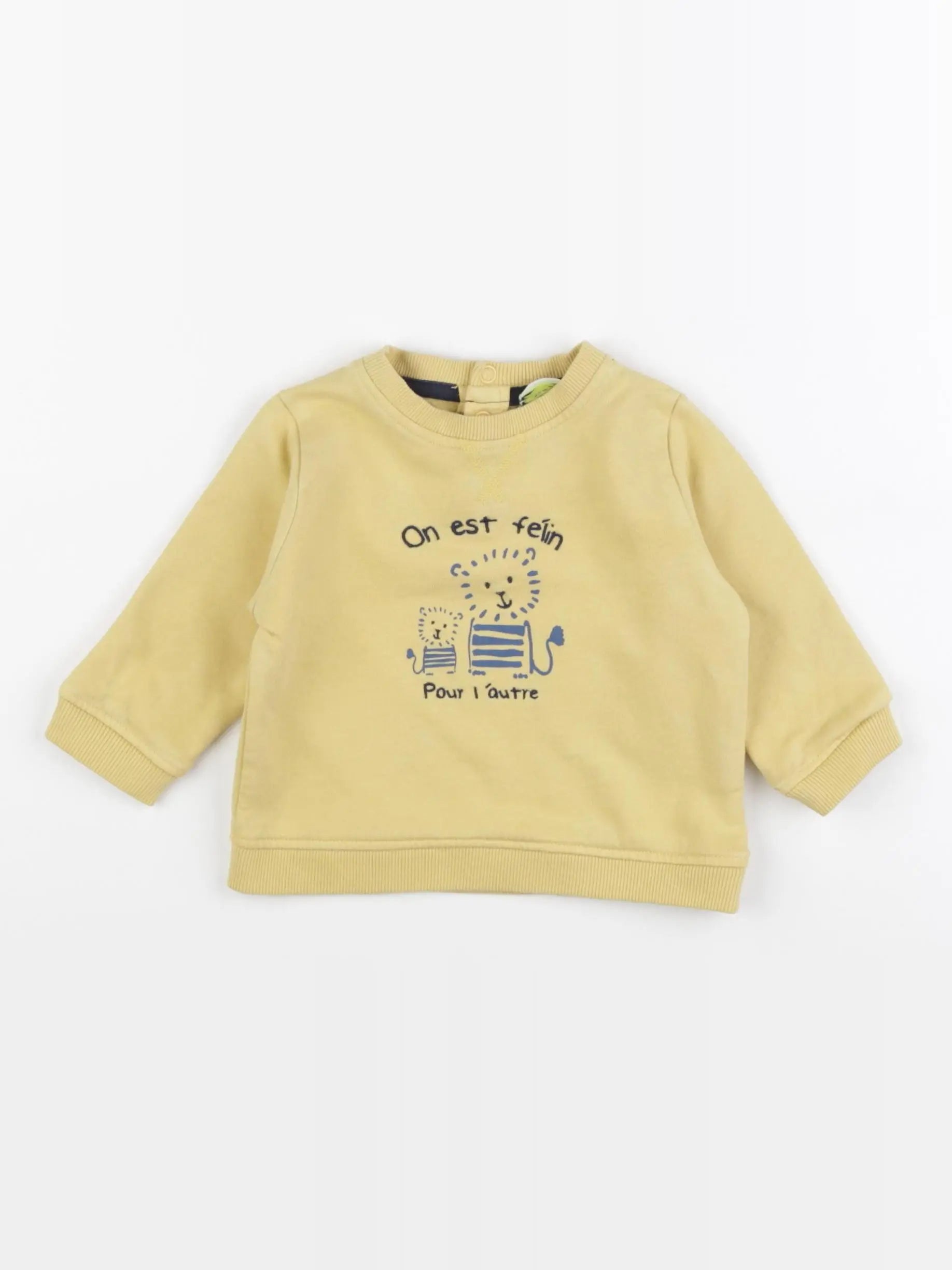 Tape à l'oeil - sweat jaune - 6 mois