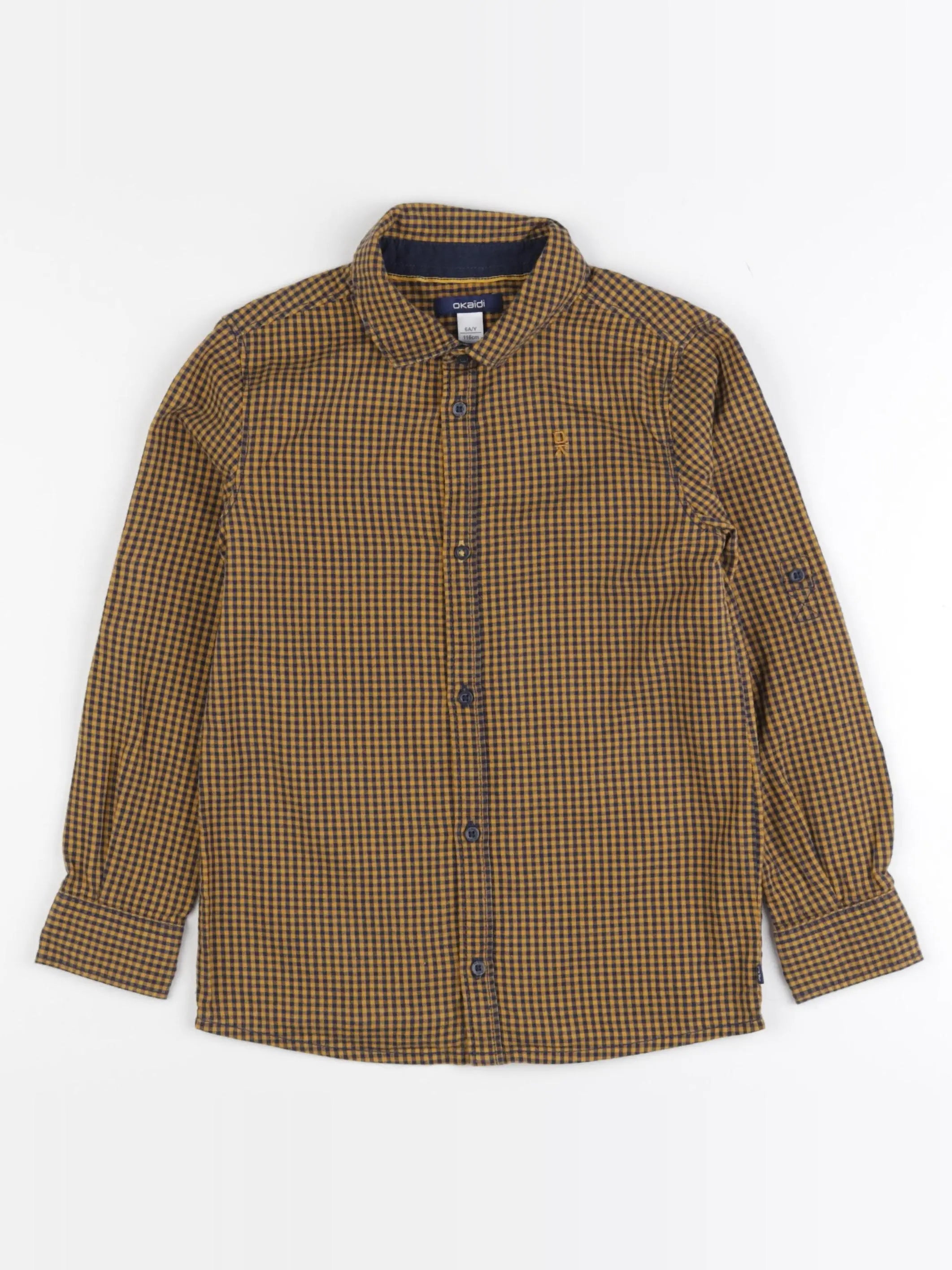 Okaidi - chemise bleu, jaune - 6 ans