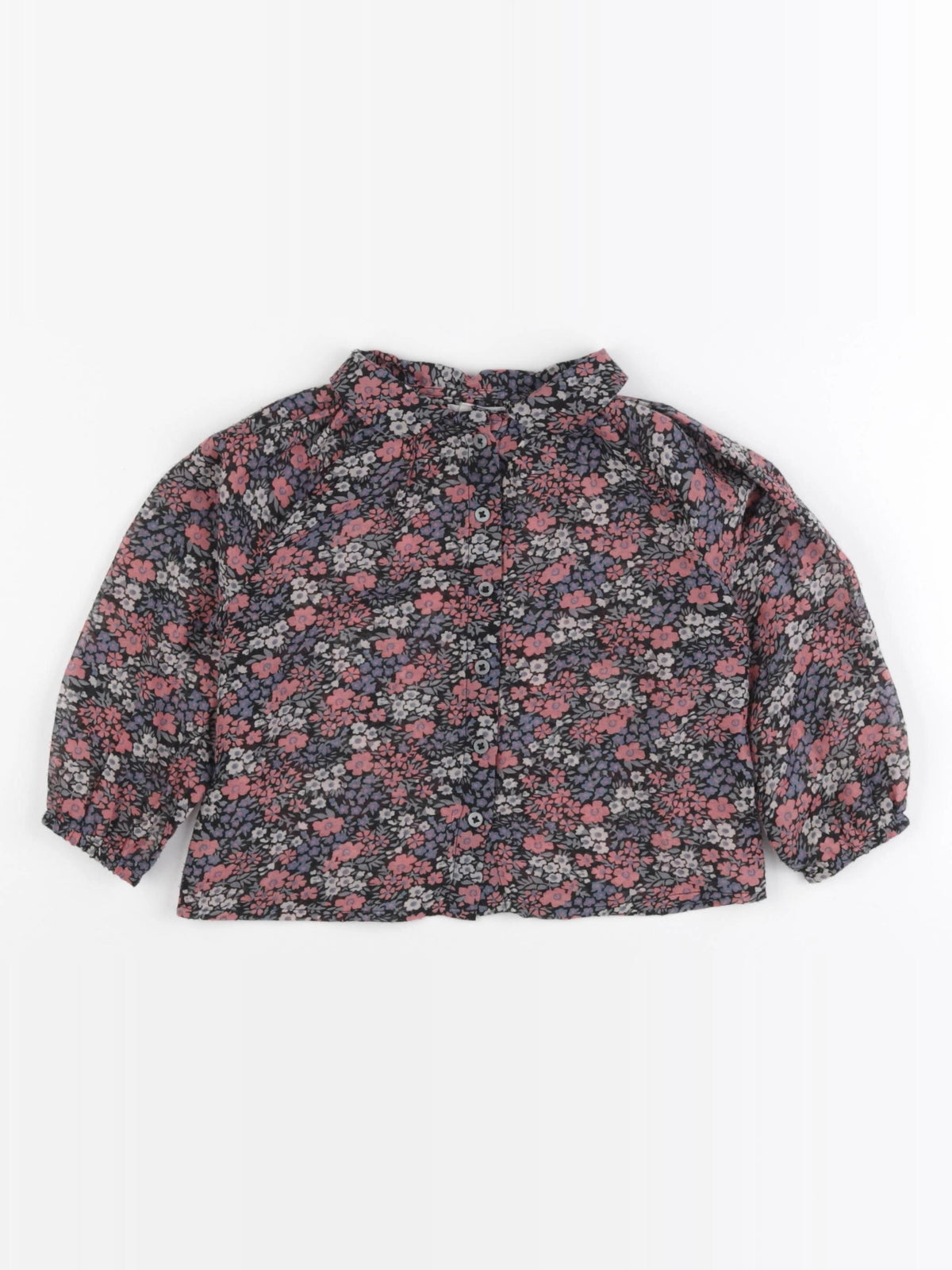 Mango - blouse bleu - 18/24 mois