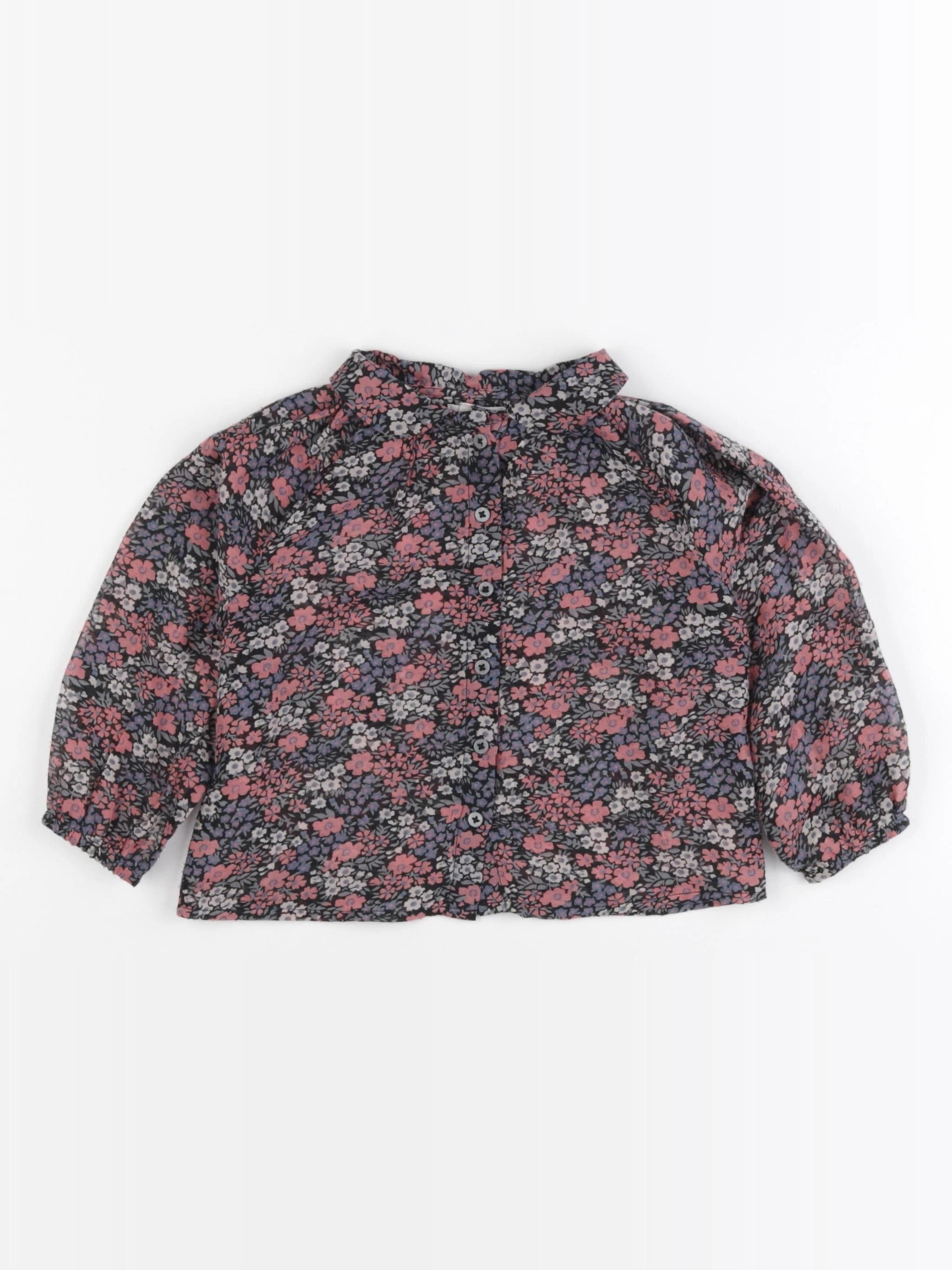 Mango - blouse bleu - 18/24 mois