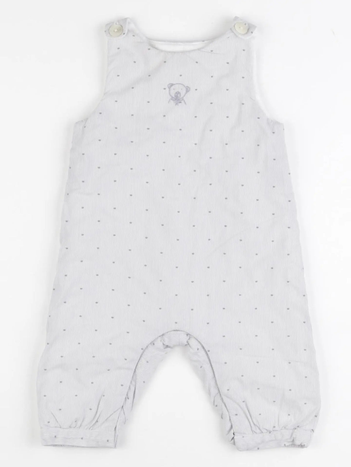 Jacadi - salopette doublé gris - 6 mois