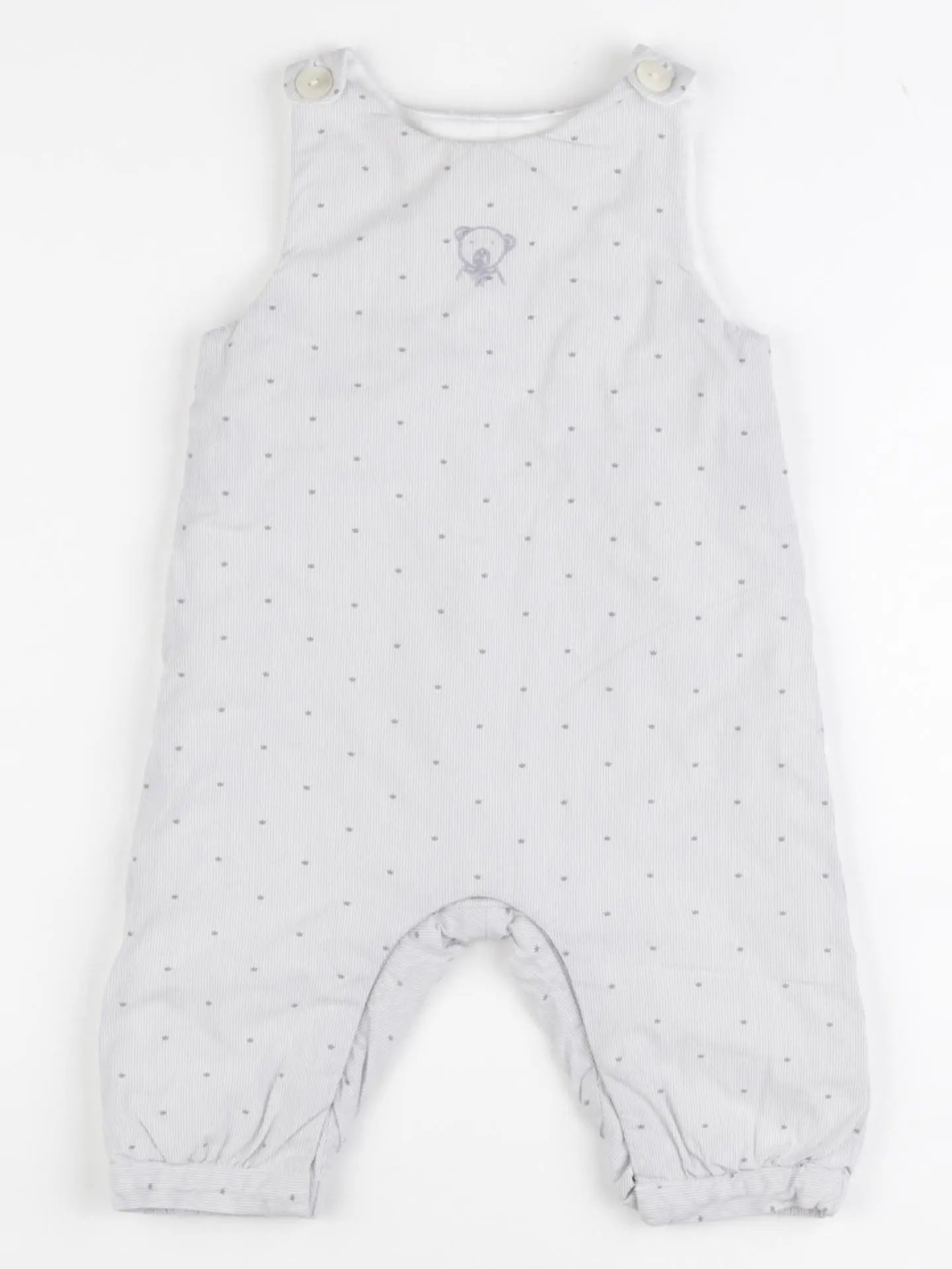Jacadi - salopette doublé gris - 6 mois