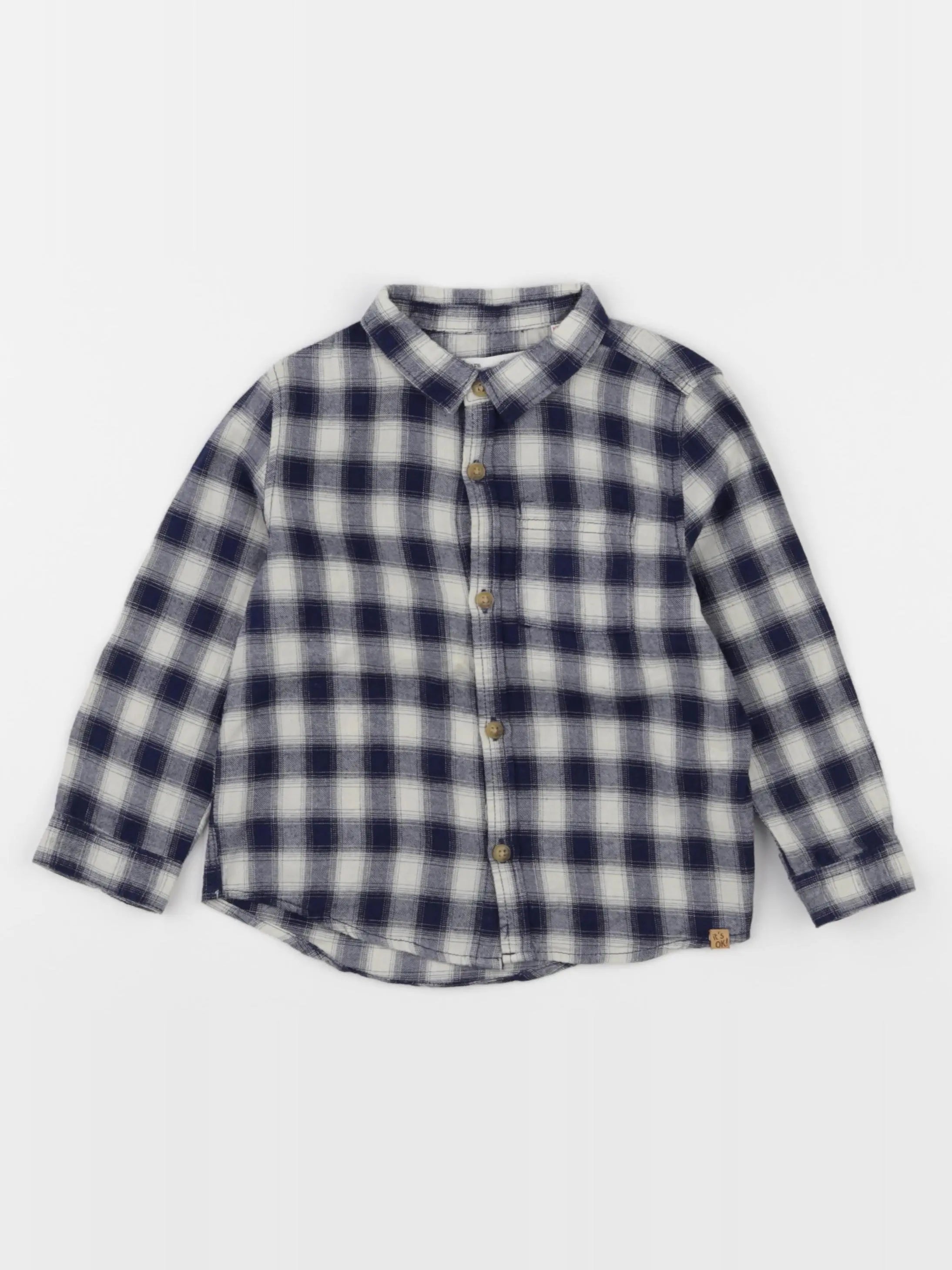 Zara - chemise bleu - 2/3 ans