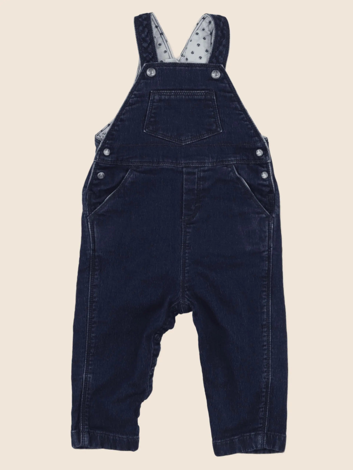 Petit Bateau - salopette bleu - 12 mois