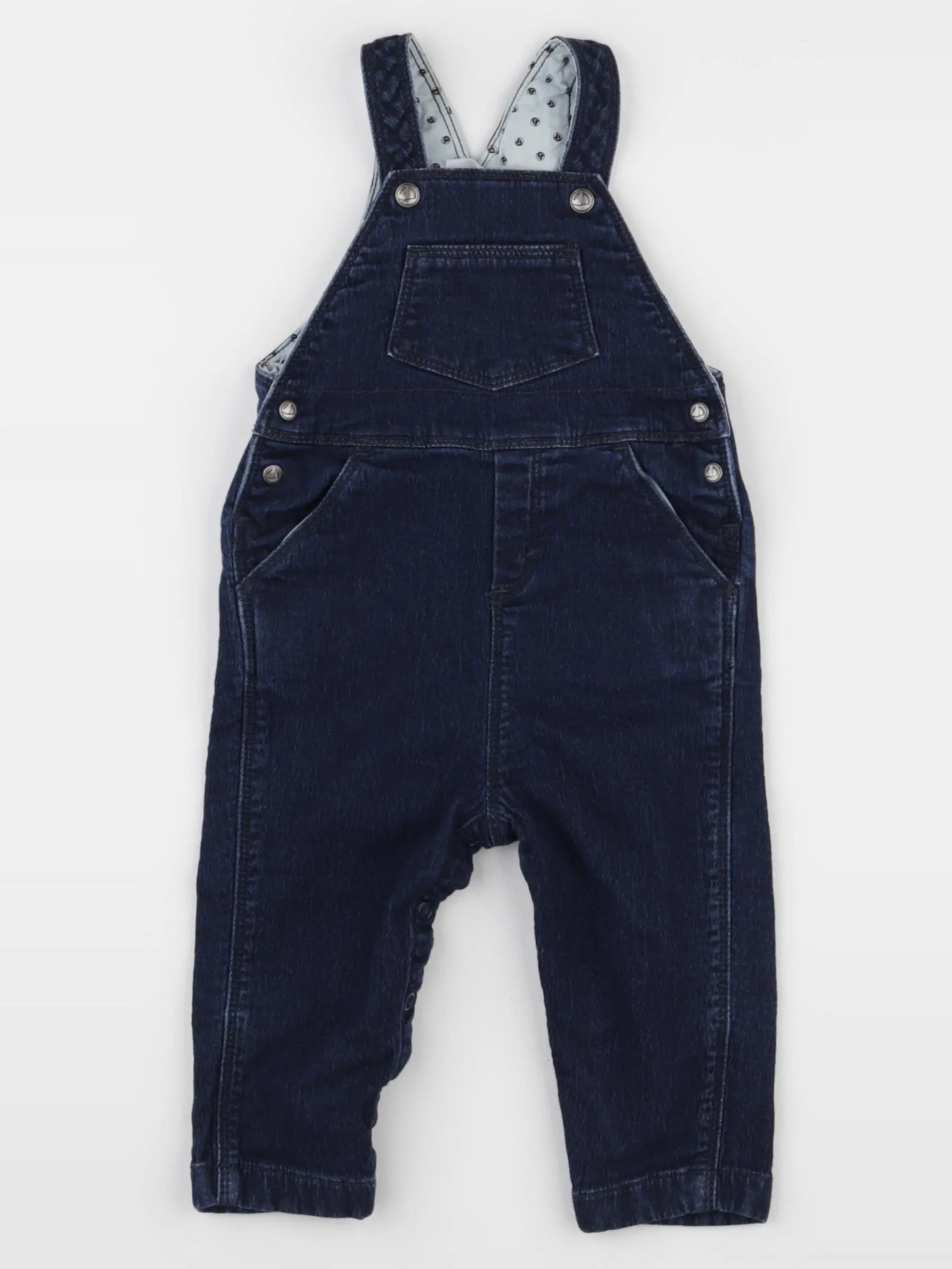 Petit Bateau - salopette bleu - 12 mois