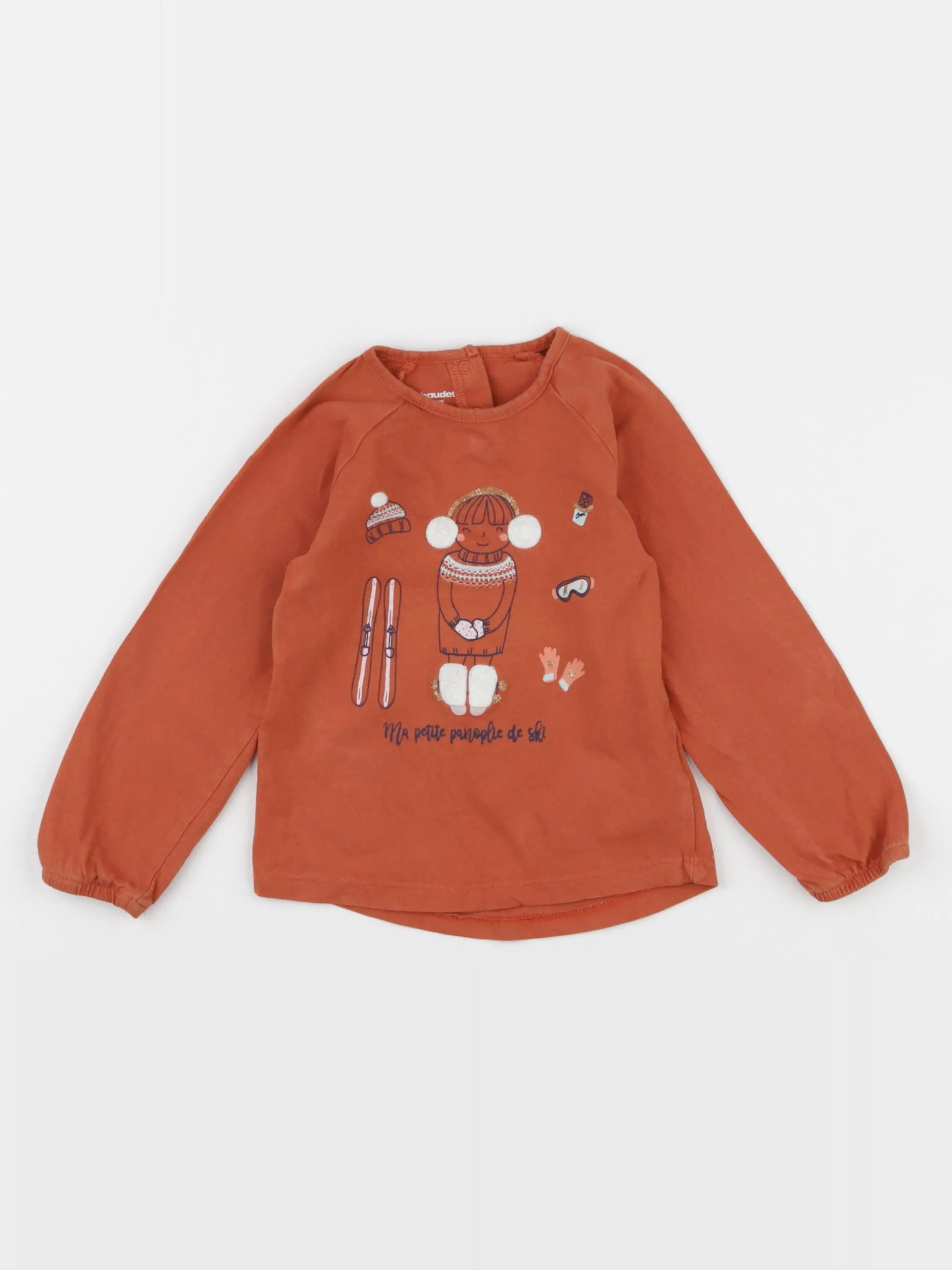 Vertbaudet - tee-shirt orange - 2 ans