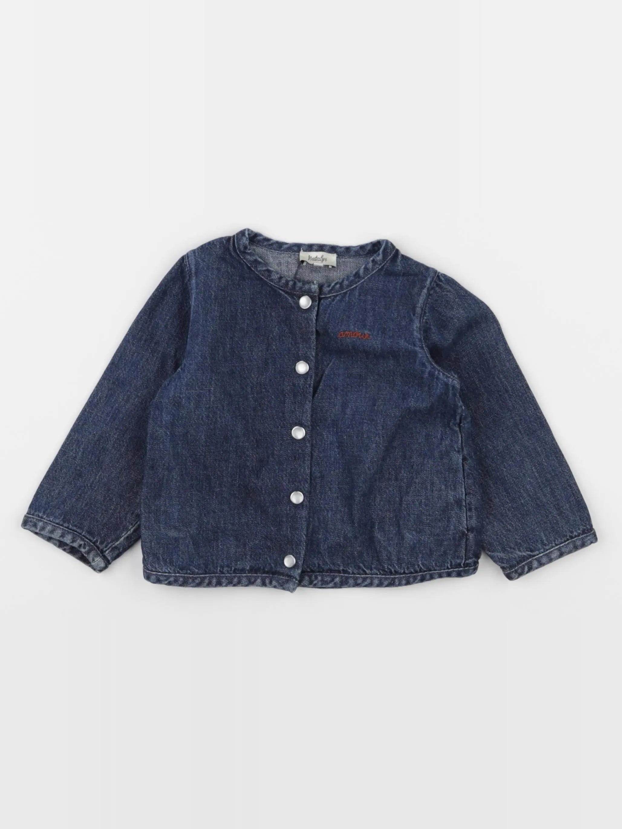 Natalys - blouse bleu - 12 mois