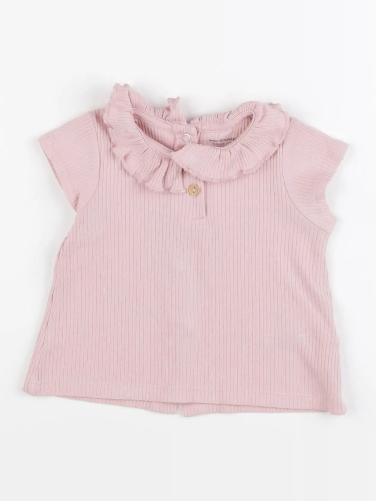Vertbaudet - tee-shirt rose - 9 mois