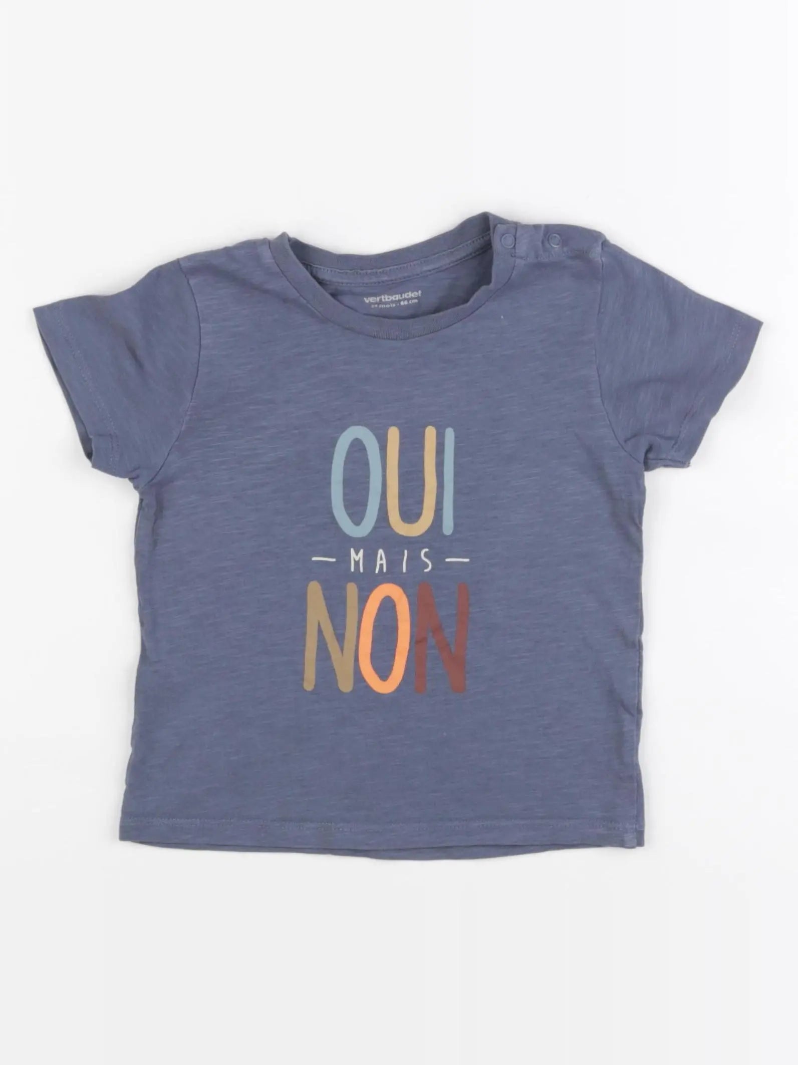 Vertbaudet - tee-shirt bleu - 24 mois