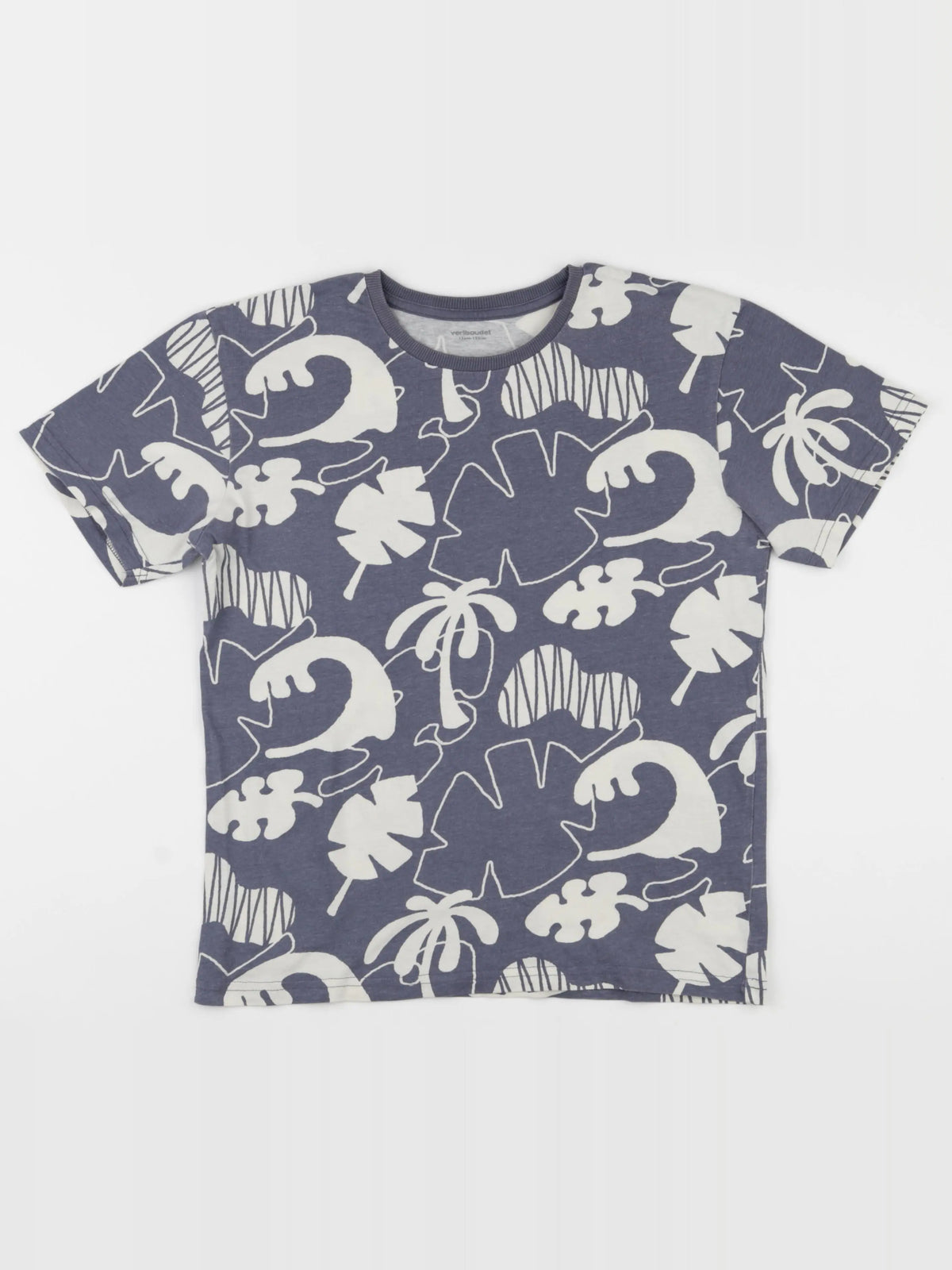 Vertbaudet - tee-shirt bleu, blanc - 12 ans