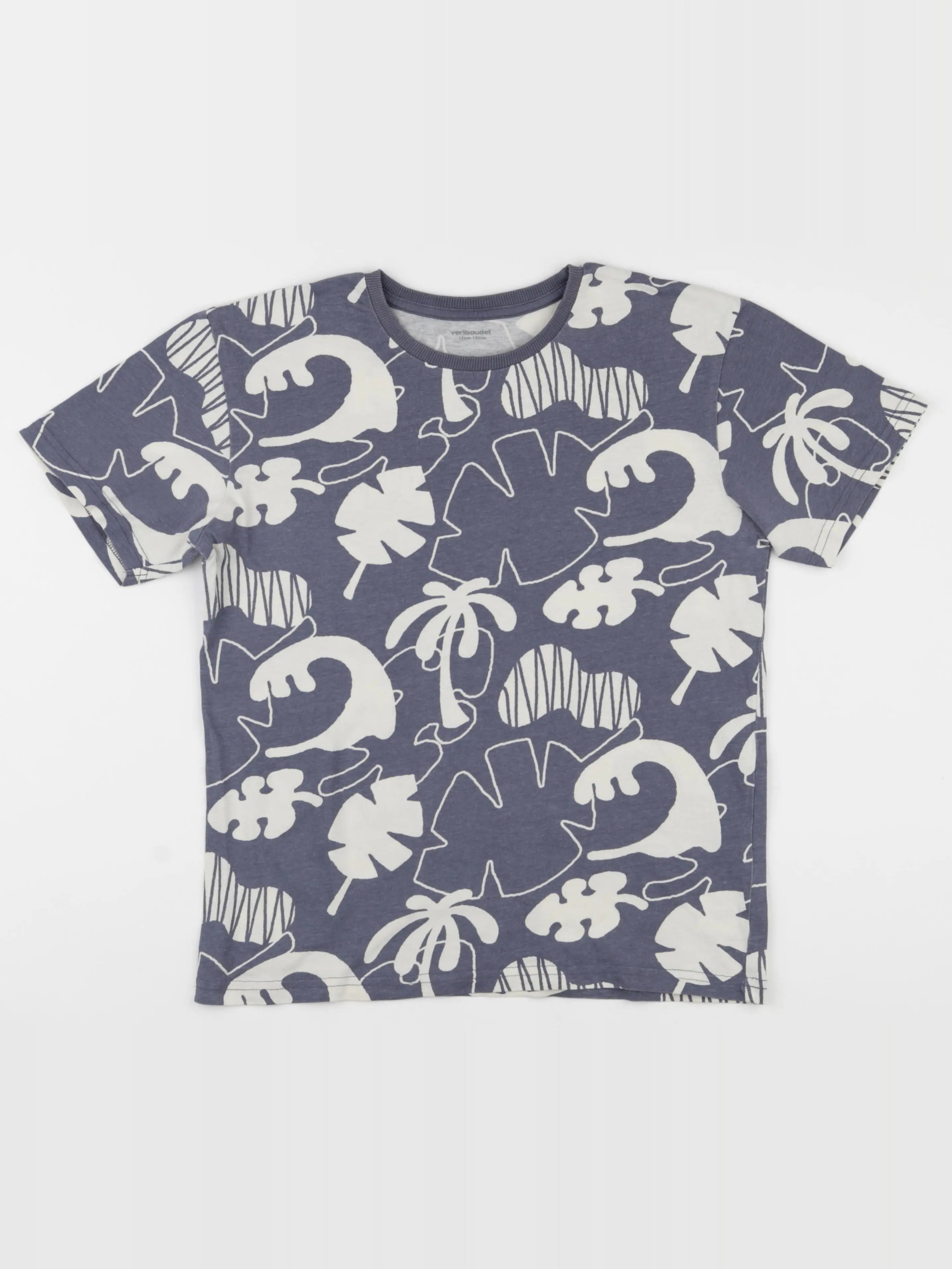 Vertbaudet - tee-shirt bleu, blanc - 12 ans