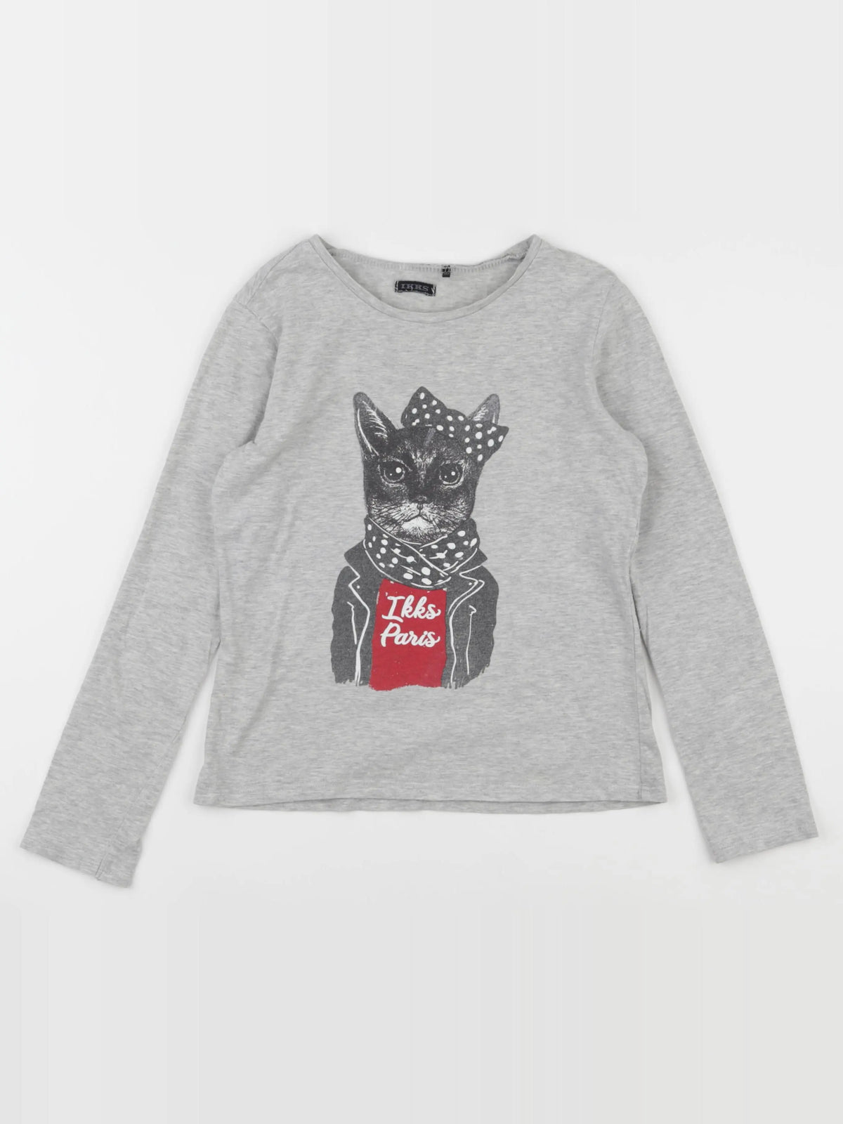 IKKS - tee-shirt gris - 10 ans