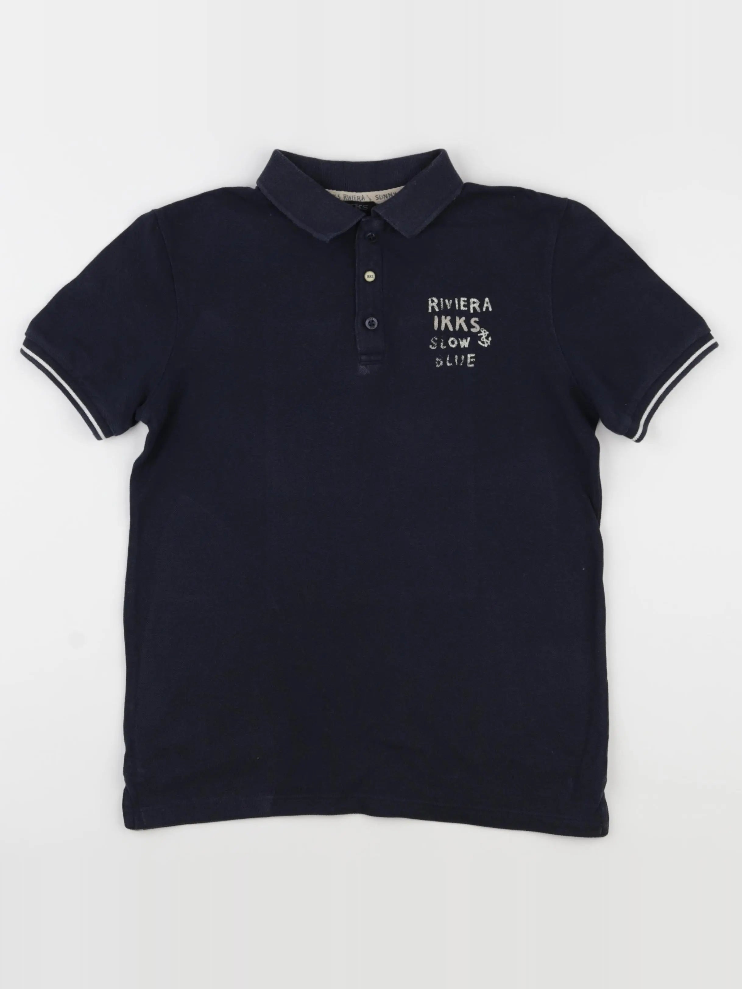 IKKS - polo imprimé au dos bleu - 10 ans