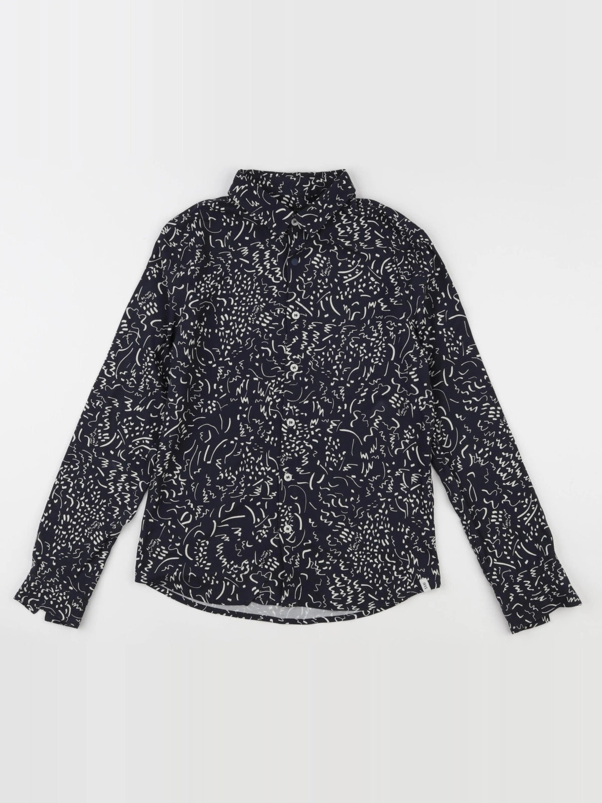 IKKS - chemise noir, beige - 8 ans