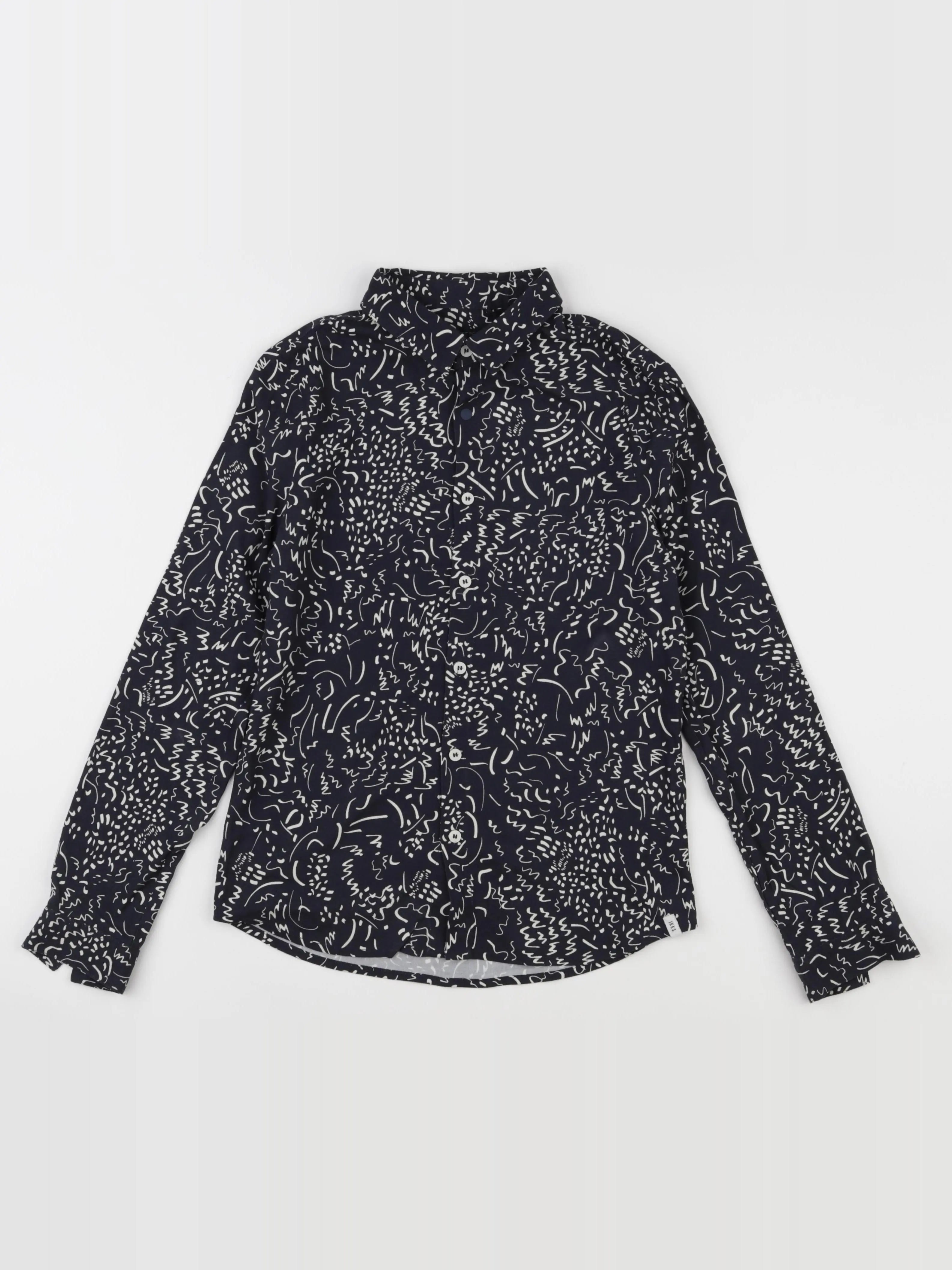 IKKS - chemise noir, beige - 8 ans