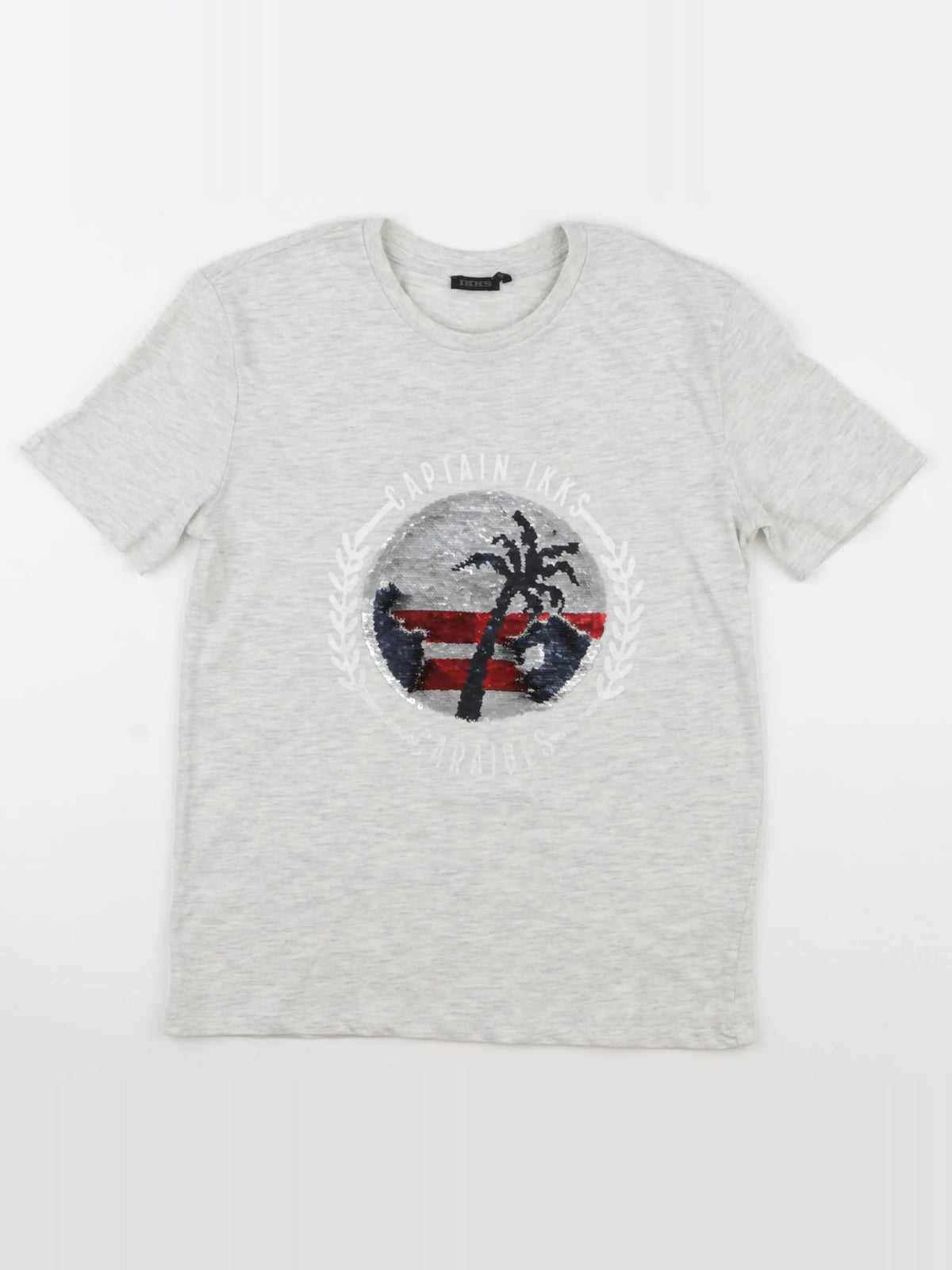 IKKS - tee-shirt gris - 10 ans