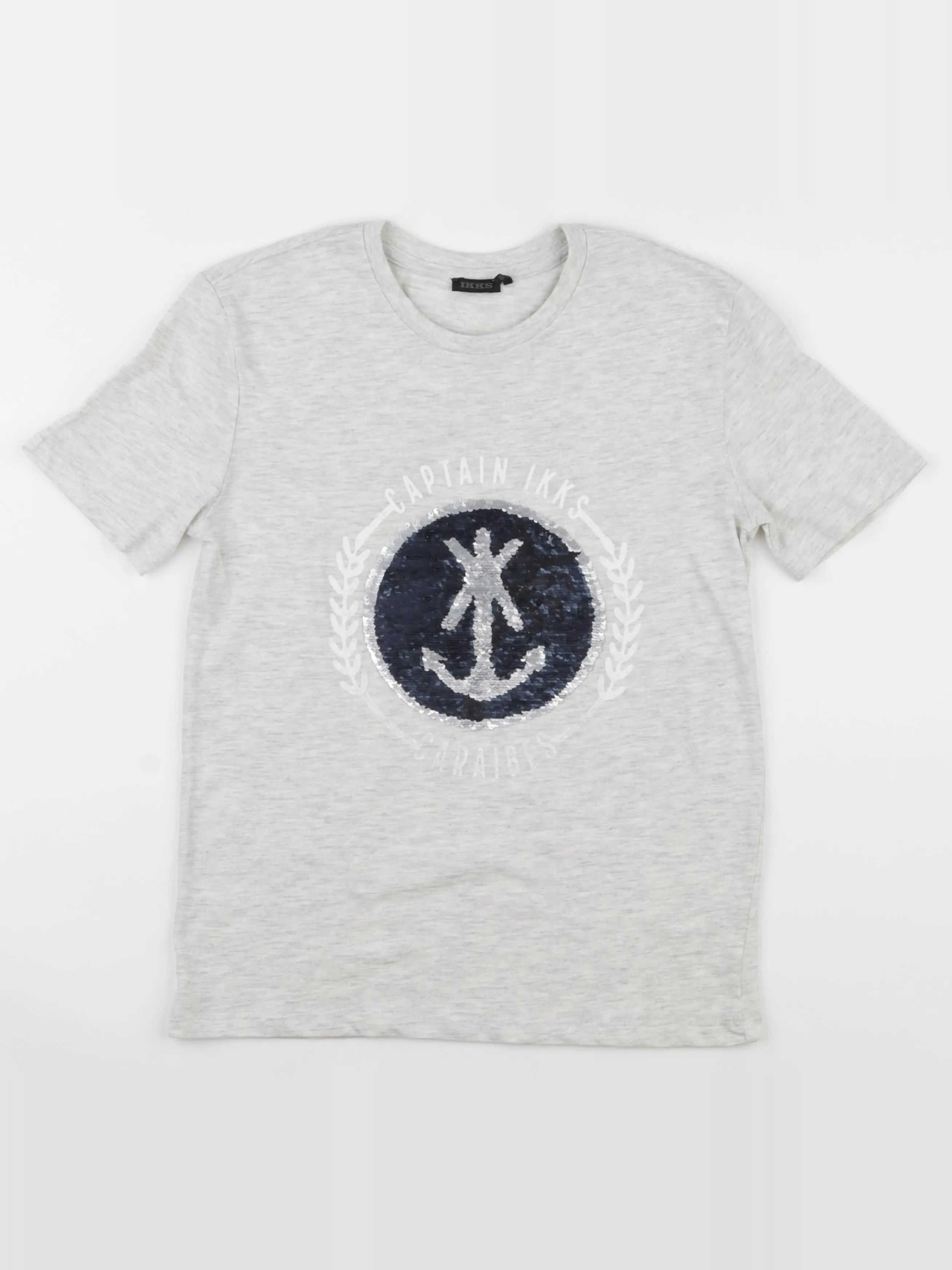 IKKS - tee-shirt gris - 10 ans
