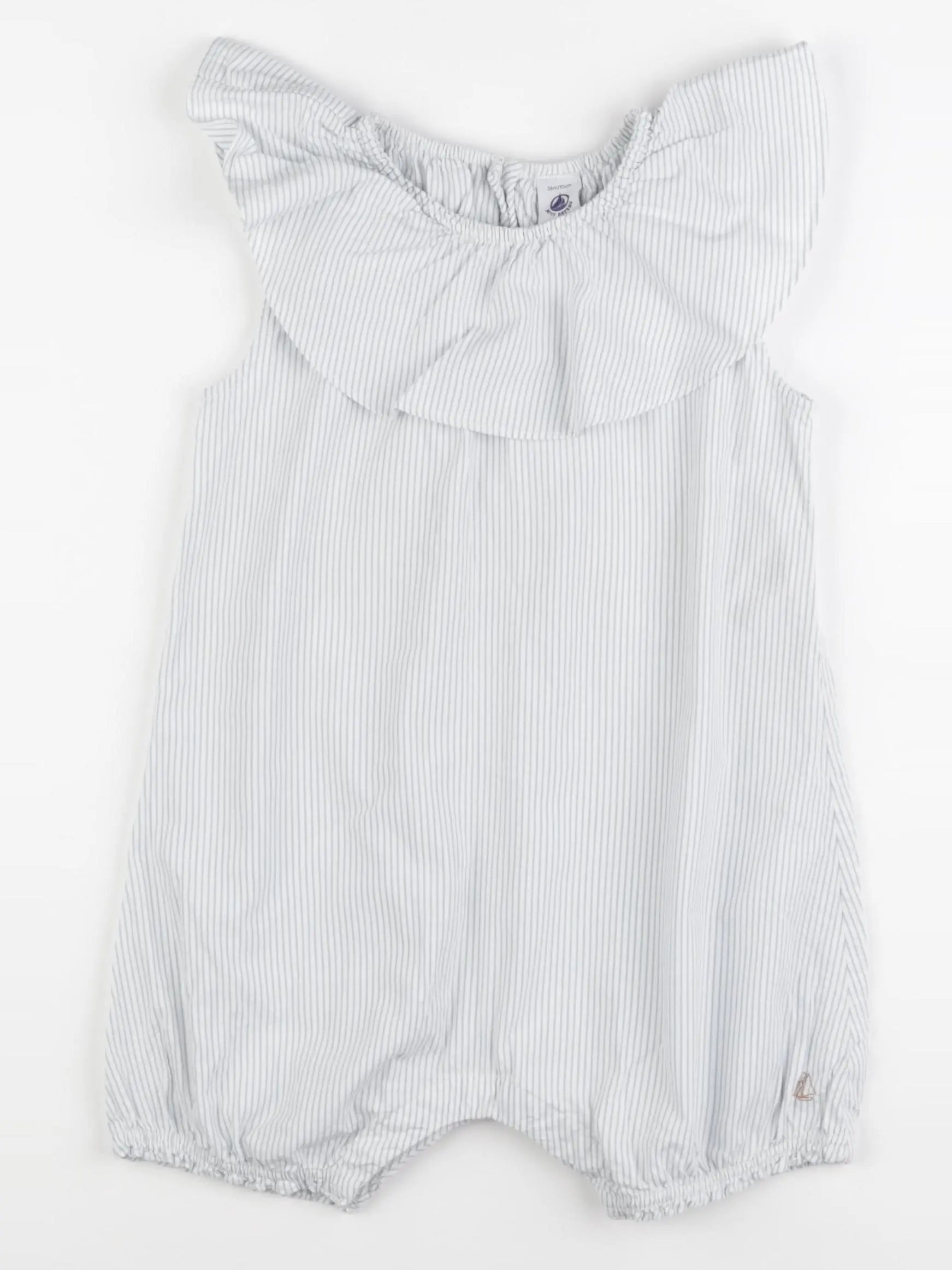 Petit Bateau - combinaison blanc, bleu - 36 mois