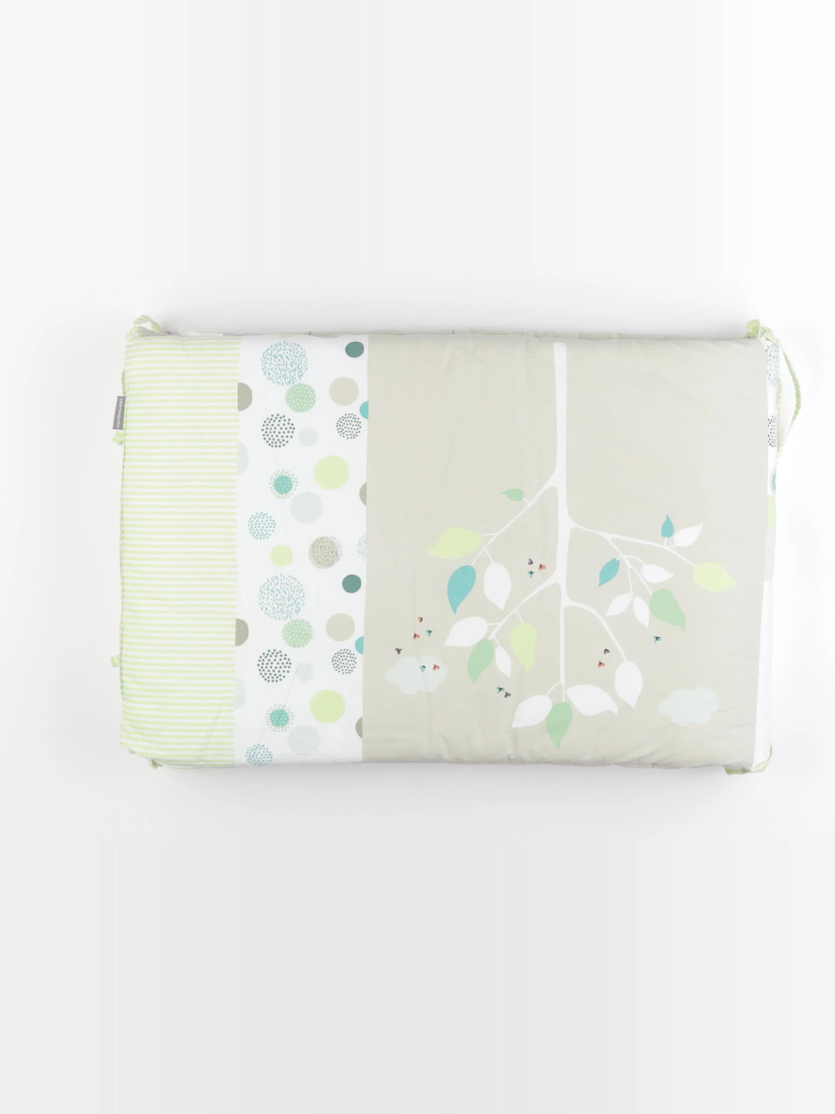 Vertbaudet - tour de lit blanc, vert - 40x180cm