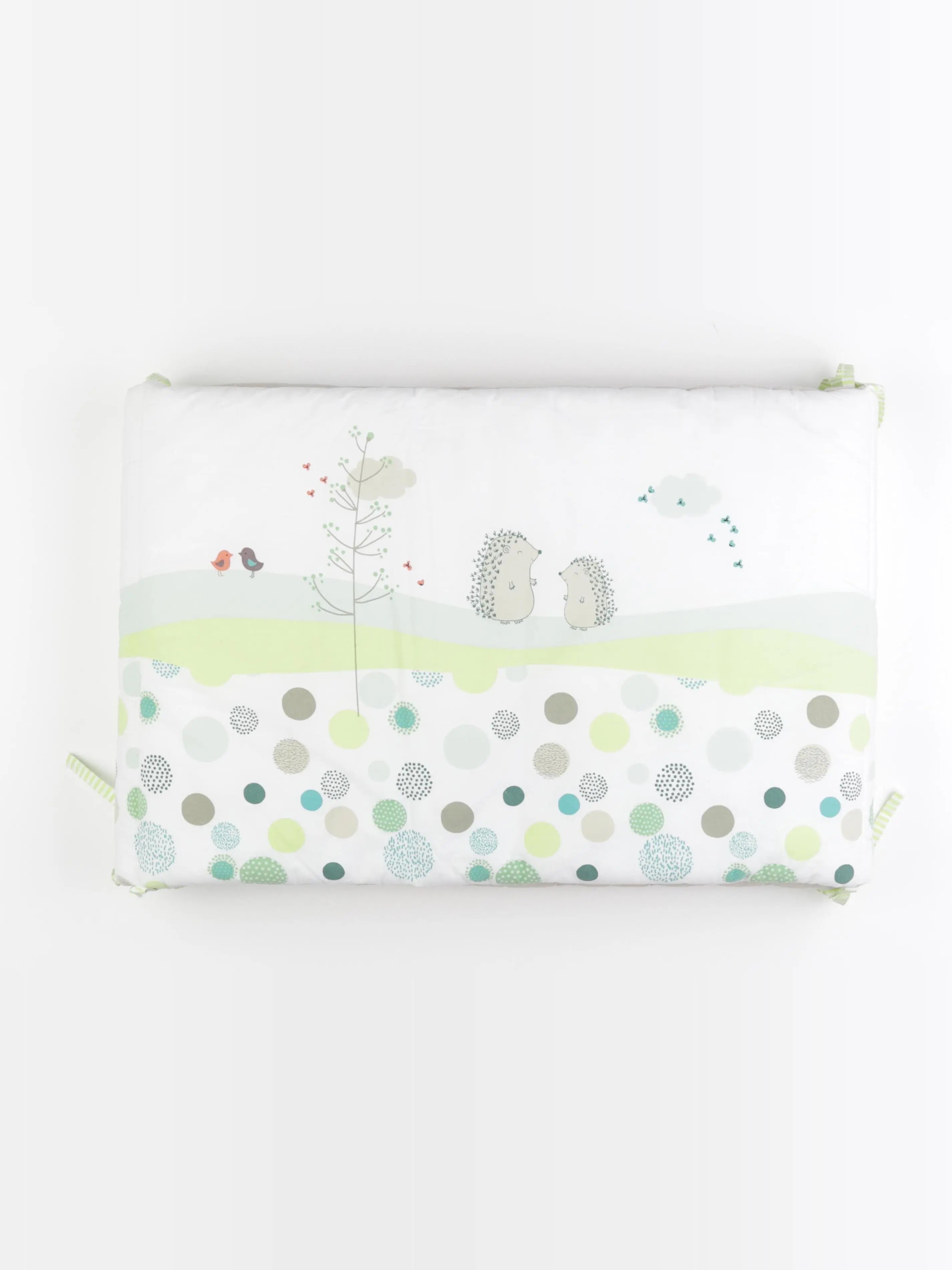 Vertbaudet - tour de lit blanc, vert - 40x180cm