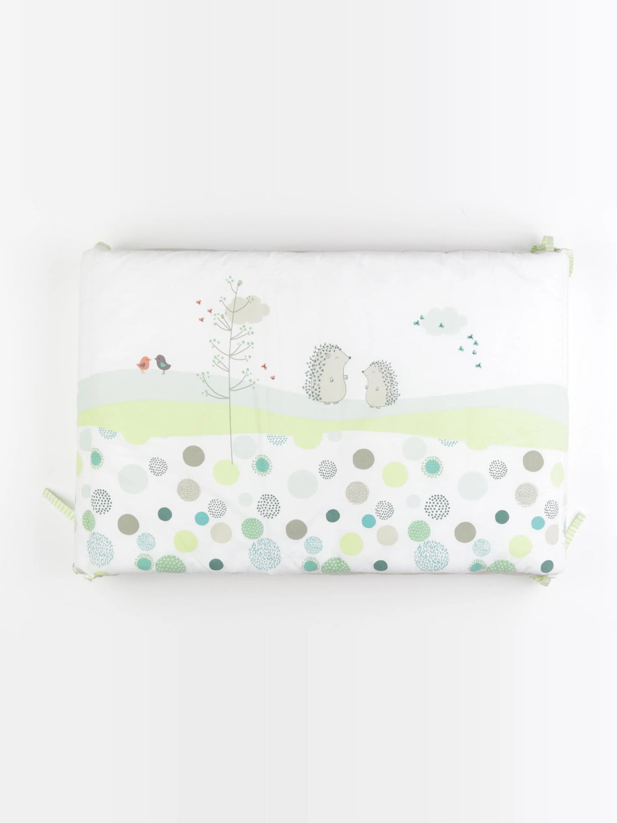 Vertbaudet - tour de lit blanc, vert - 40x180cm