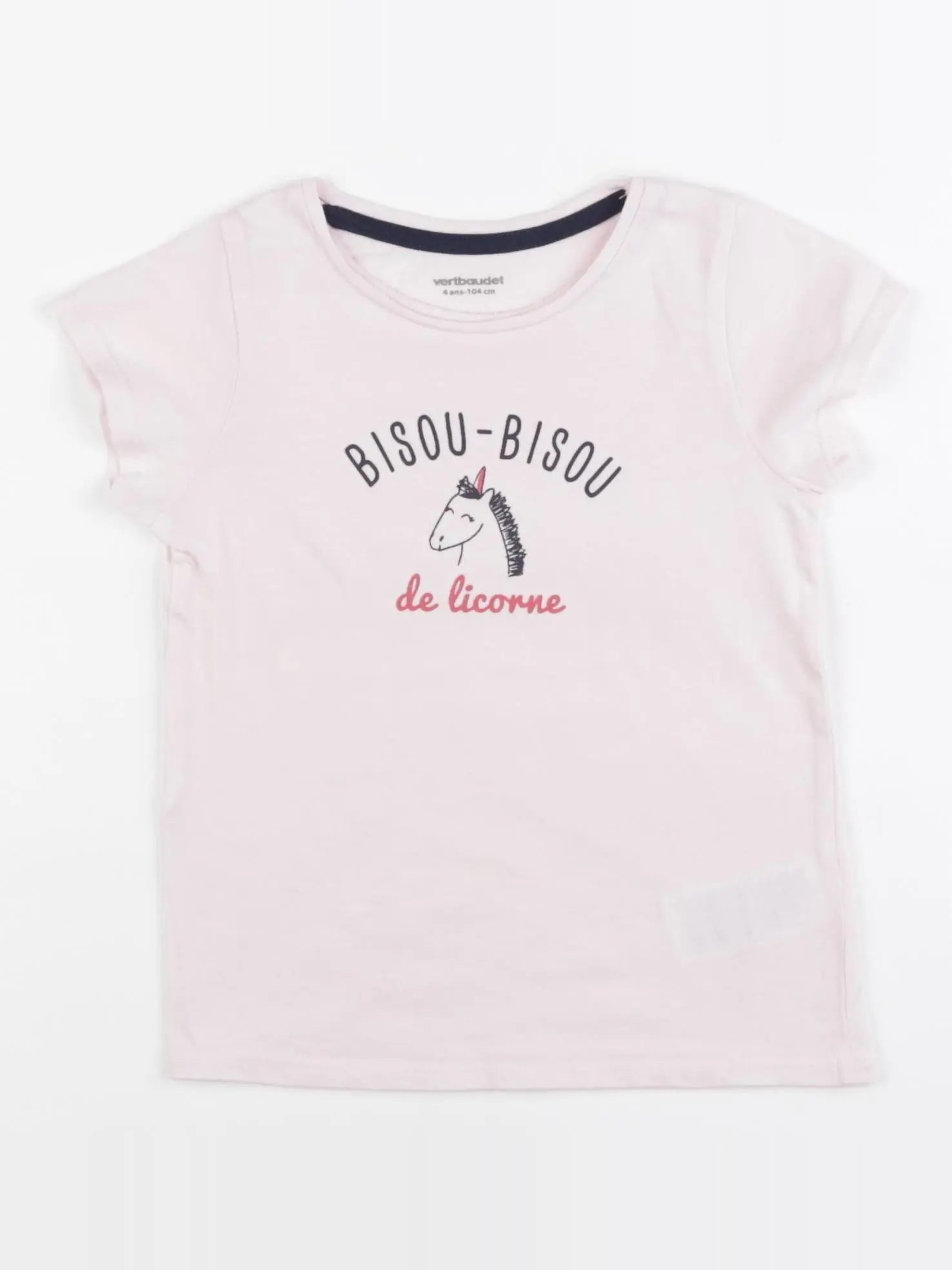 Vertbaudet - tee-shirt rose - 4 ans