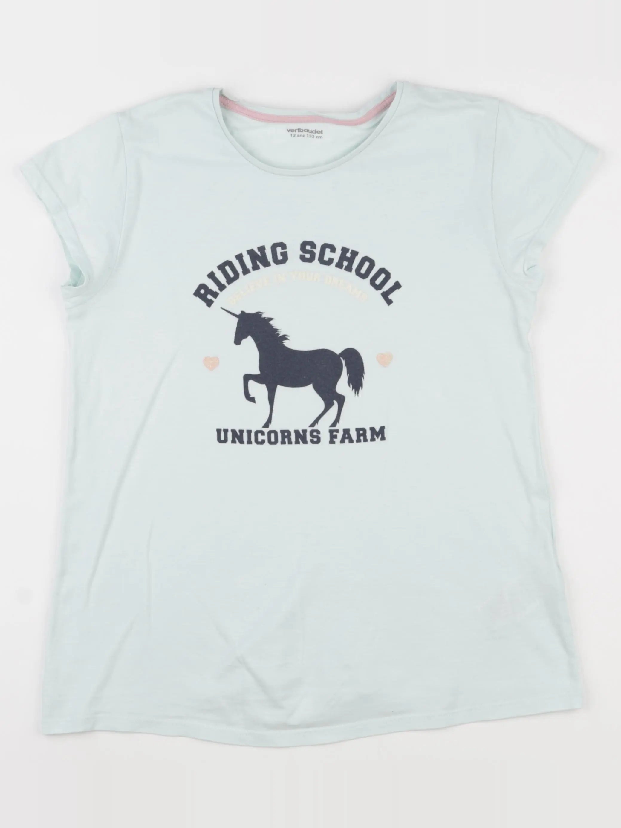 Vertbaudet - tee-shirt bleu - 12 ans