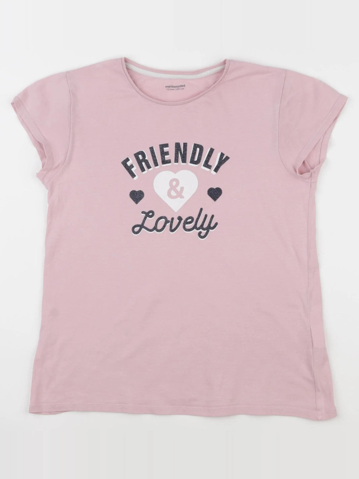 Vertbaudet - tee-shirt rose - 12 ans