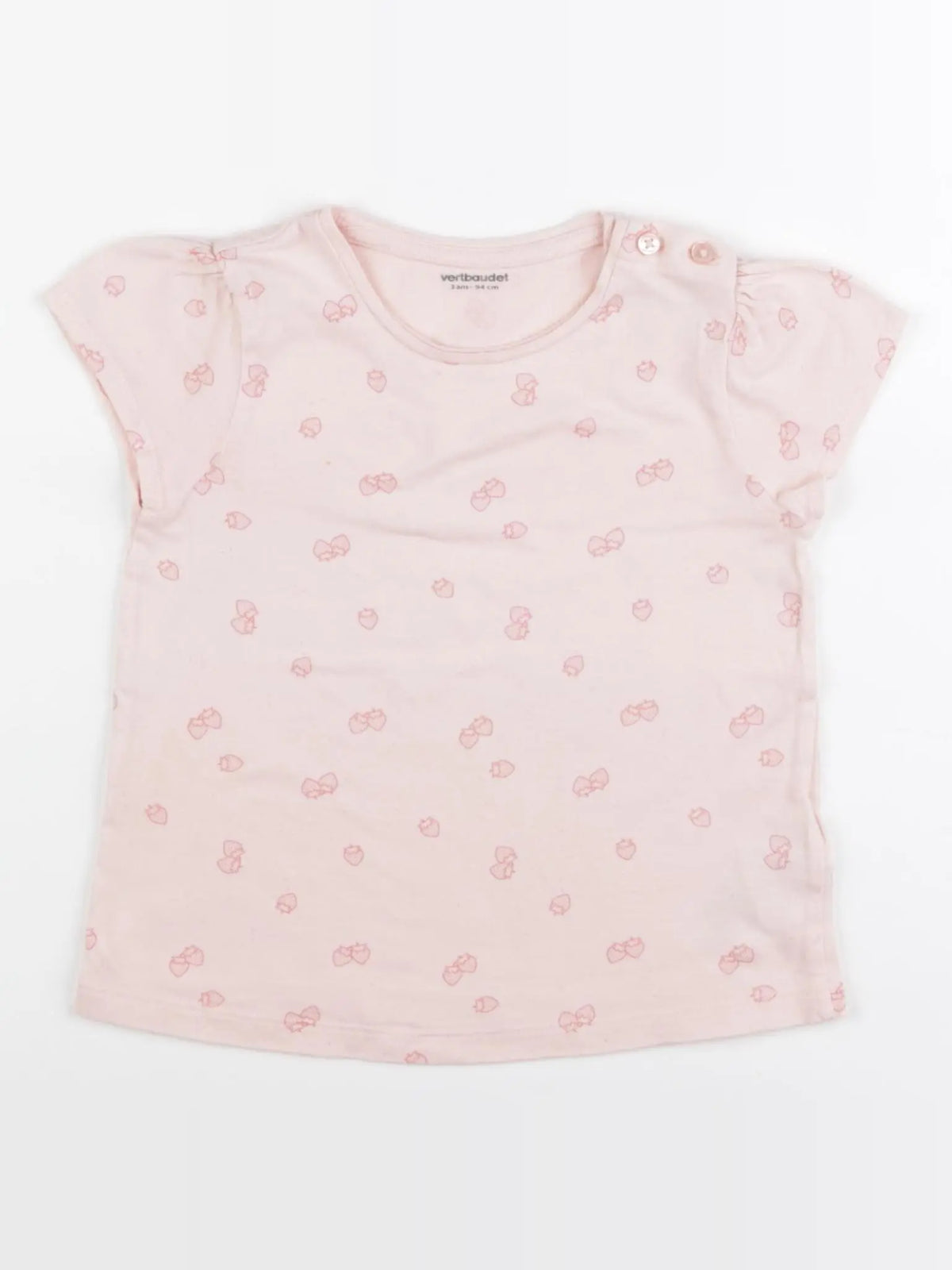 Vertbaudet - tee-shirt rose - 3 ans