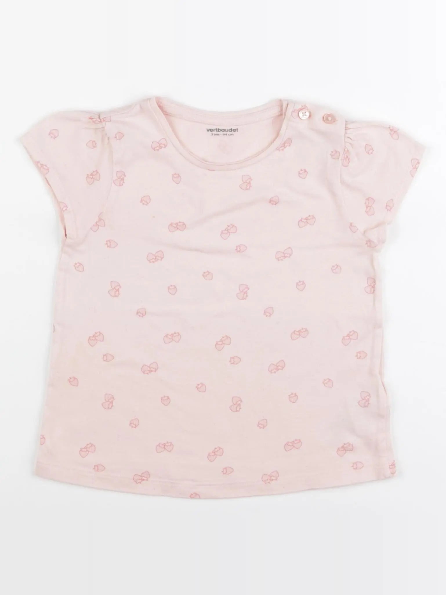 Vertbaudet - tee-shirt rose - 3 ans