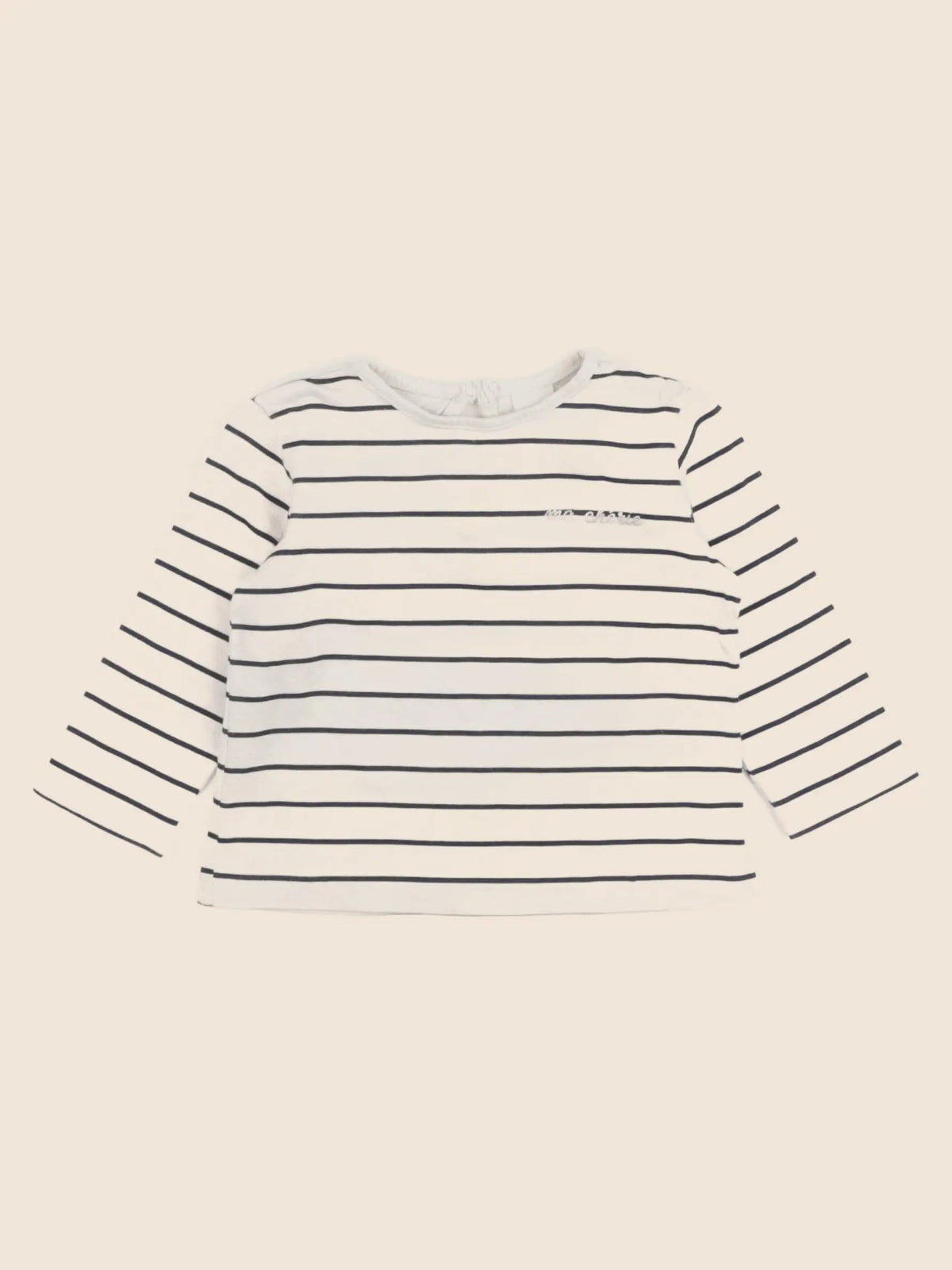 H&M - tee-shirt beige, noir - 6/9 mois