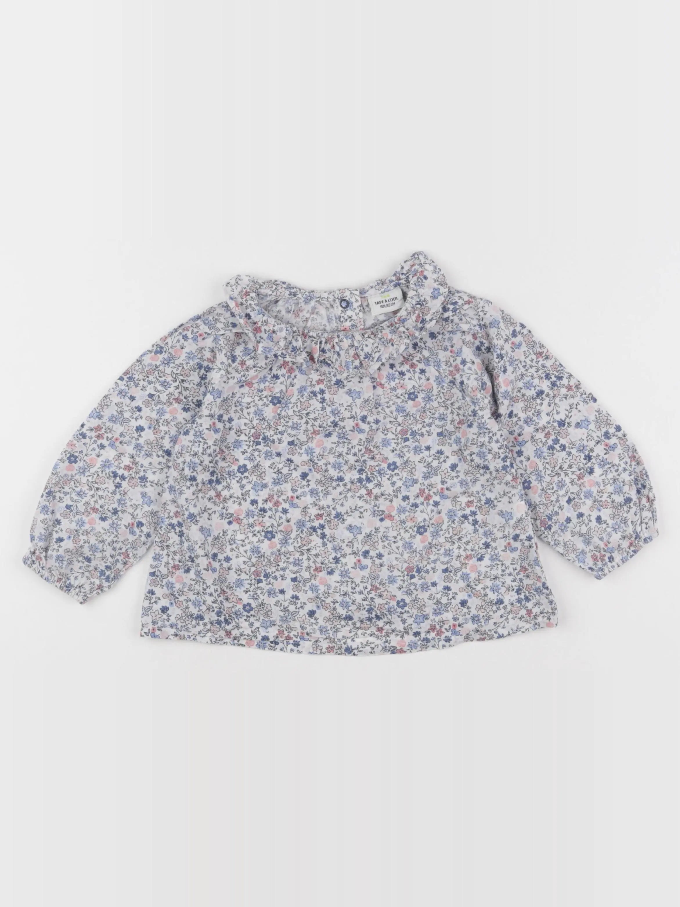 Tape à l'oeil - blouse blanc, bleu - 18 mois