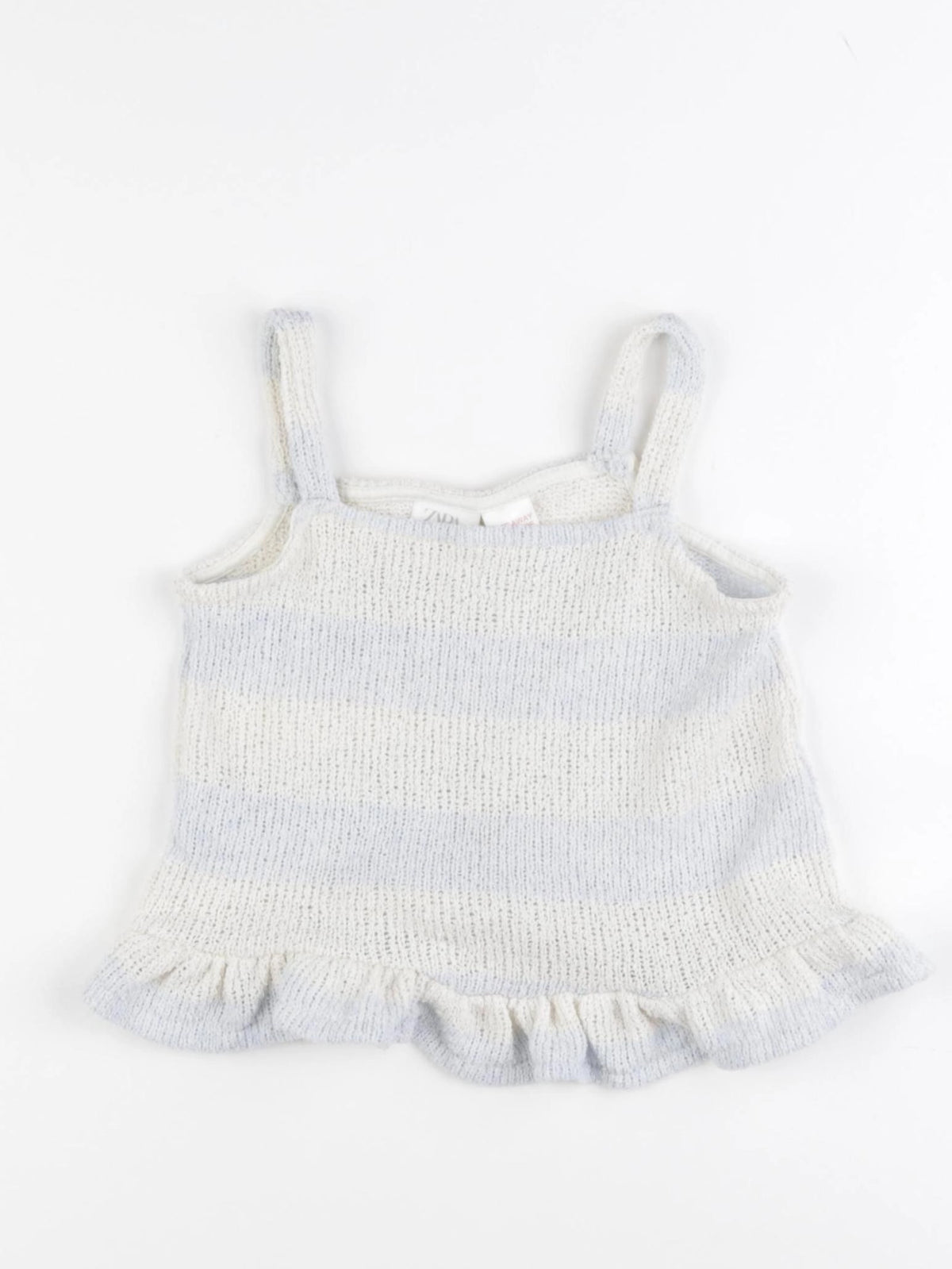 Zara - blouse blanc, bleu - 2/3 ans