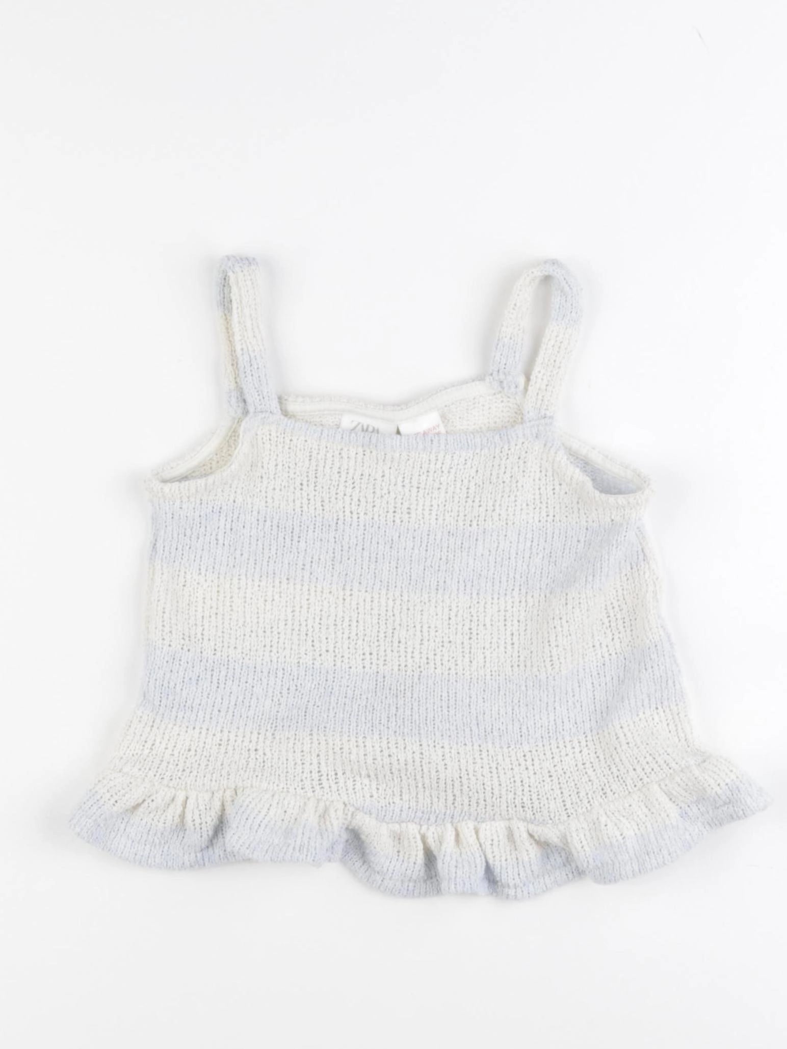 Zara - blouse blanc, bleu - 2/3 ans