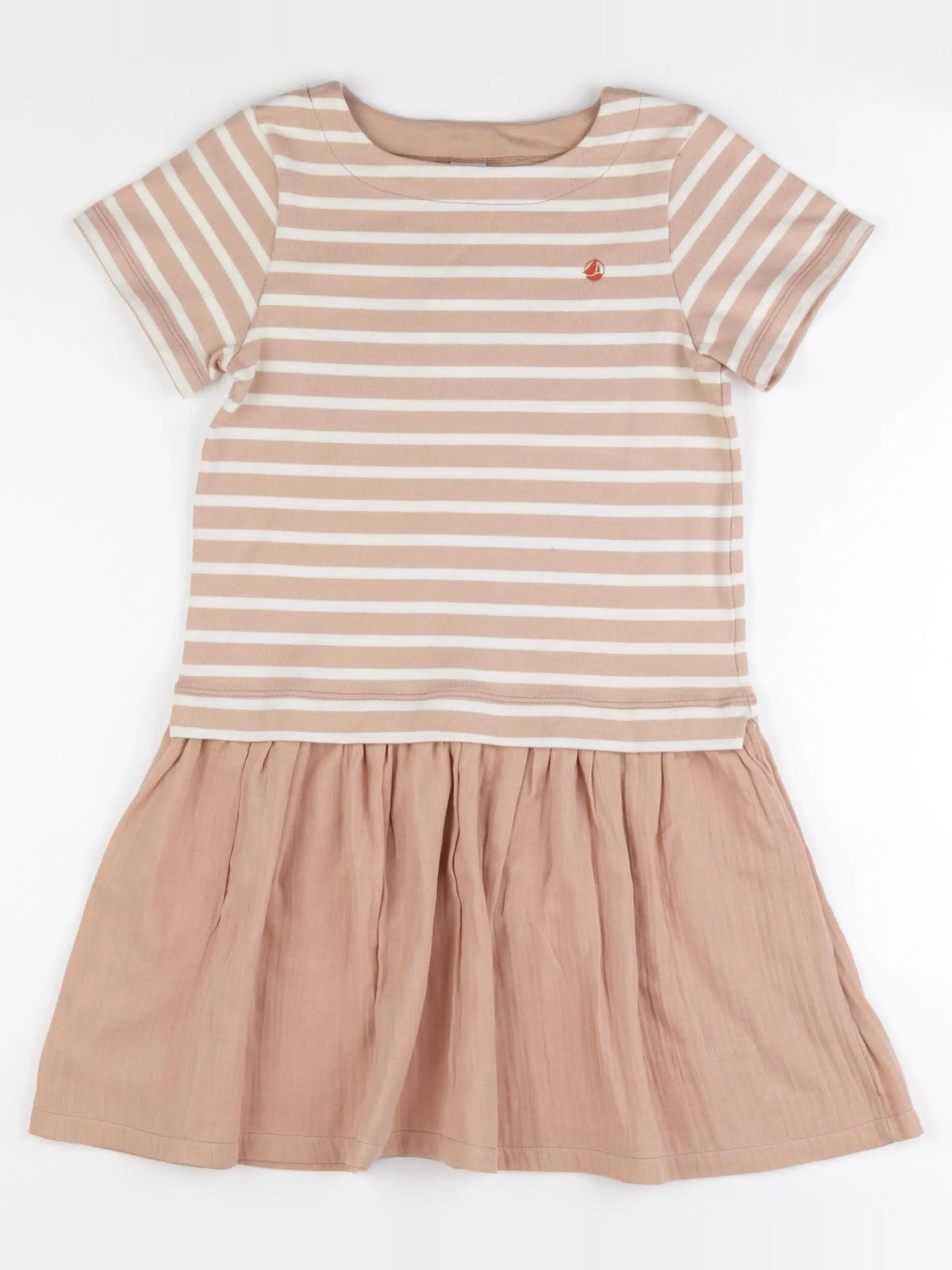 Petit Bateau - robe beige - 10 ans
