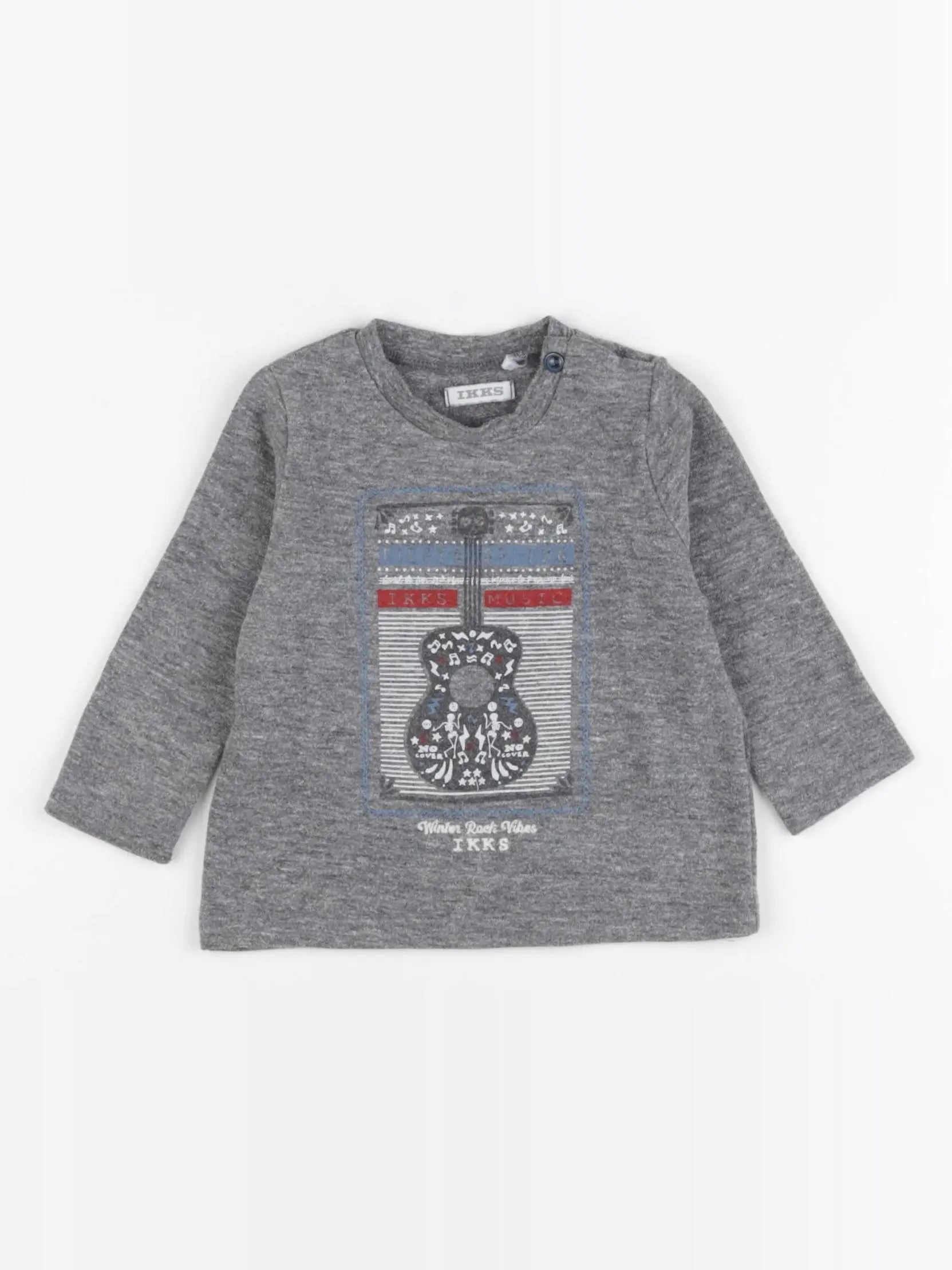 IKKS - tee-shirt gris - 6 mois
