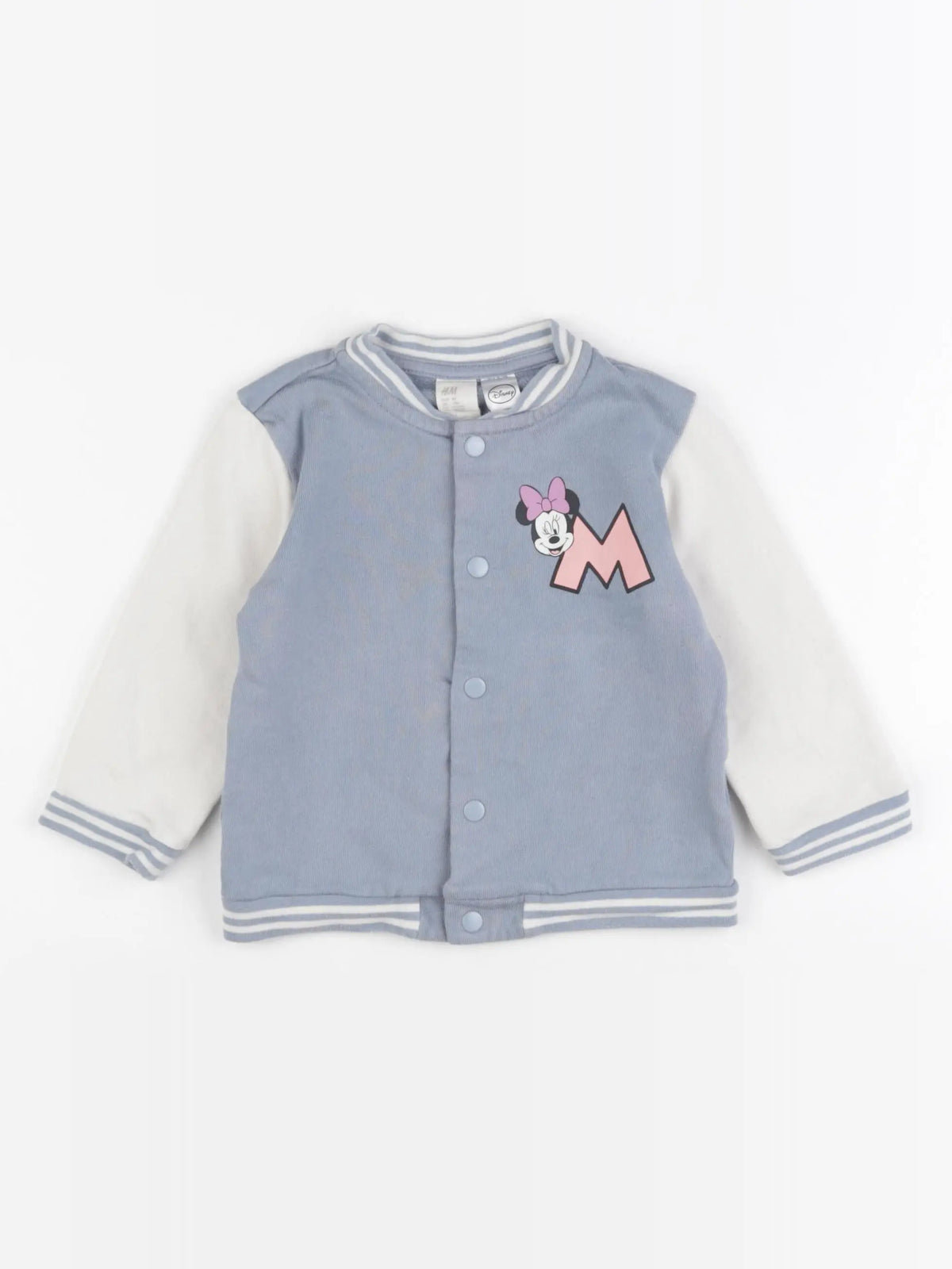 H&M - sweat imprimé au dos bleu - 9/12 mois