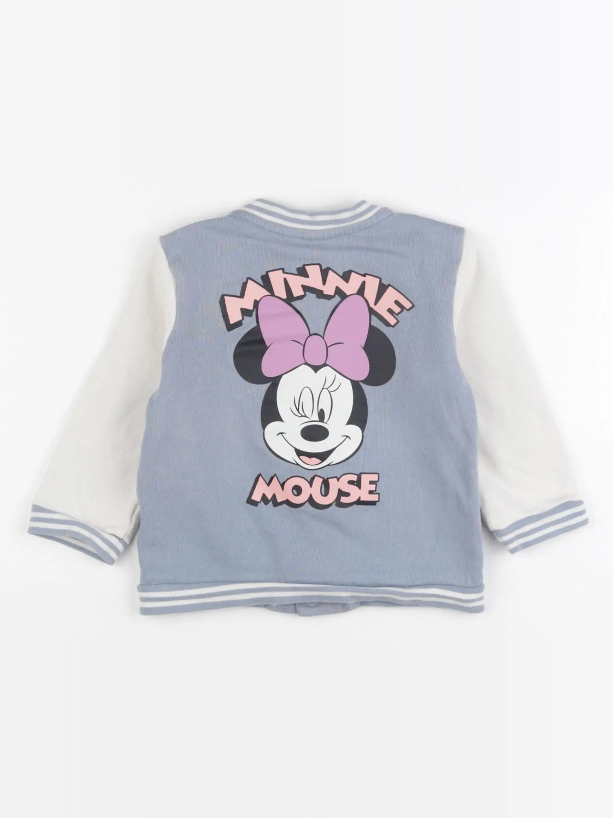 H&M - sweat imprimé au dos bleu - 9/12 mois