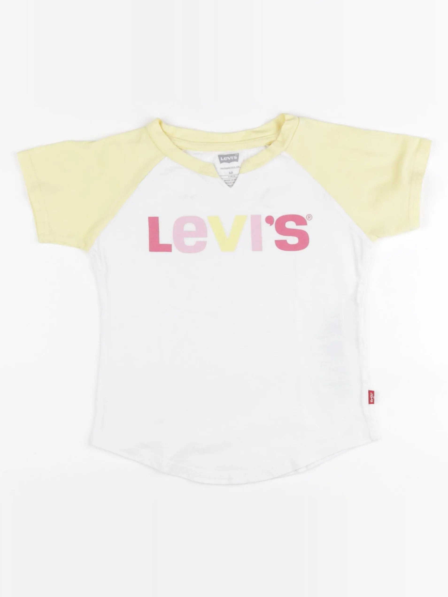 Levi's - tee-shirt jaune, blanc - 6 ans