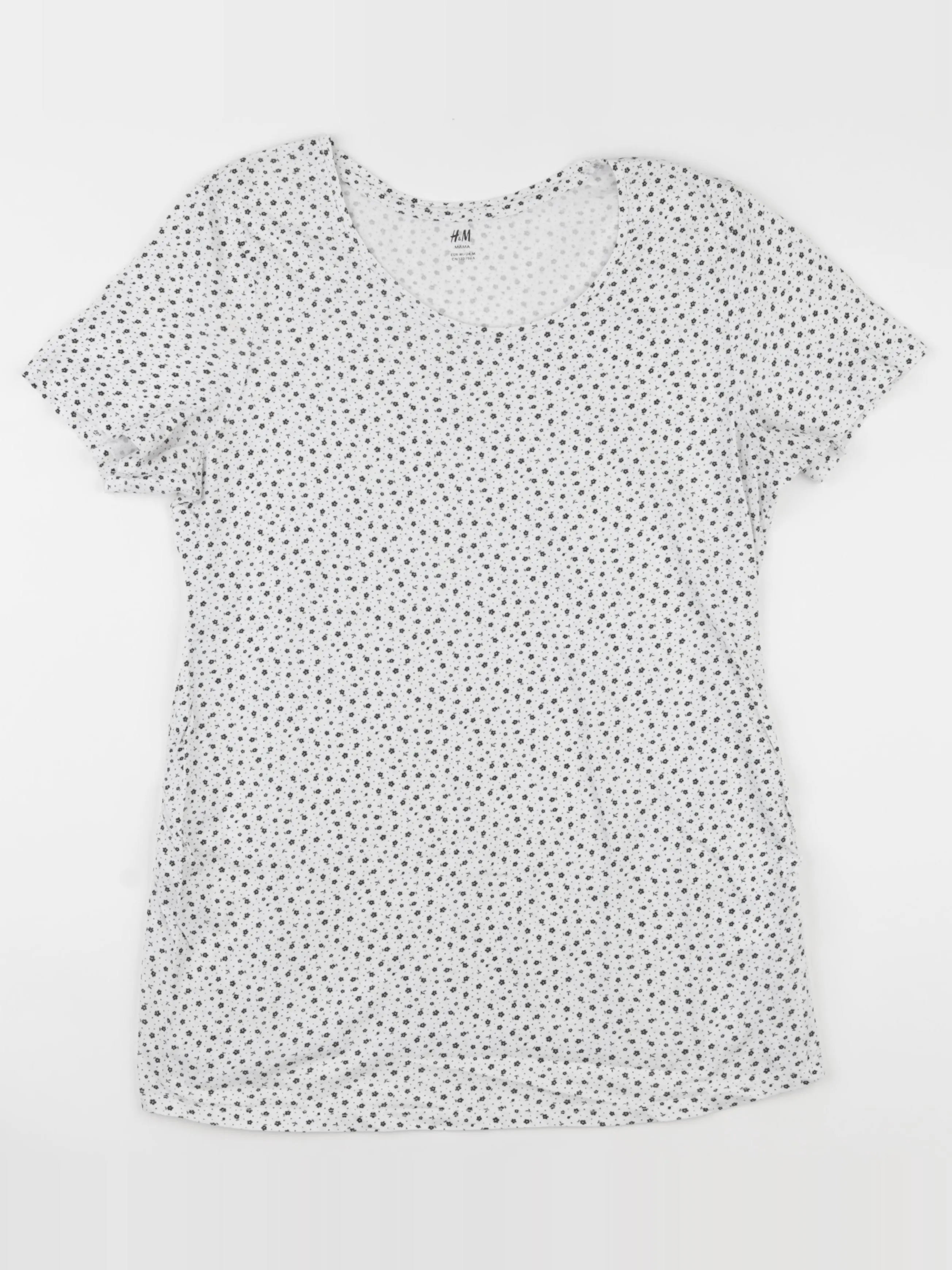 H&M - tee-shirt grossesse blanc, noir - m